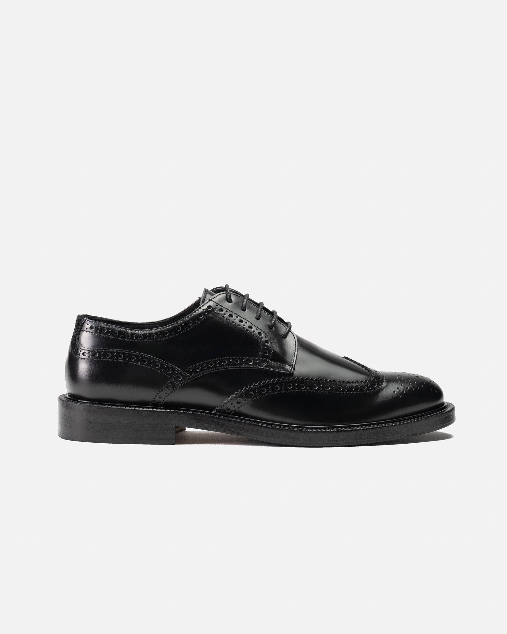 J.W.SAX MILANO Derby Brogue Nera Con Suola Mista