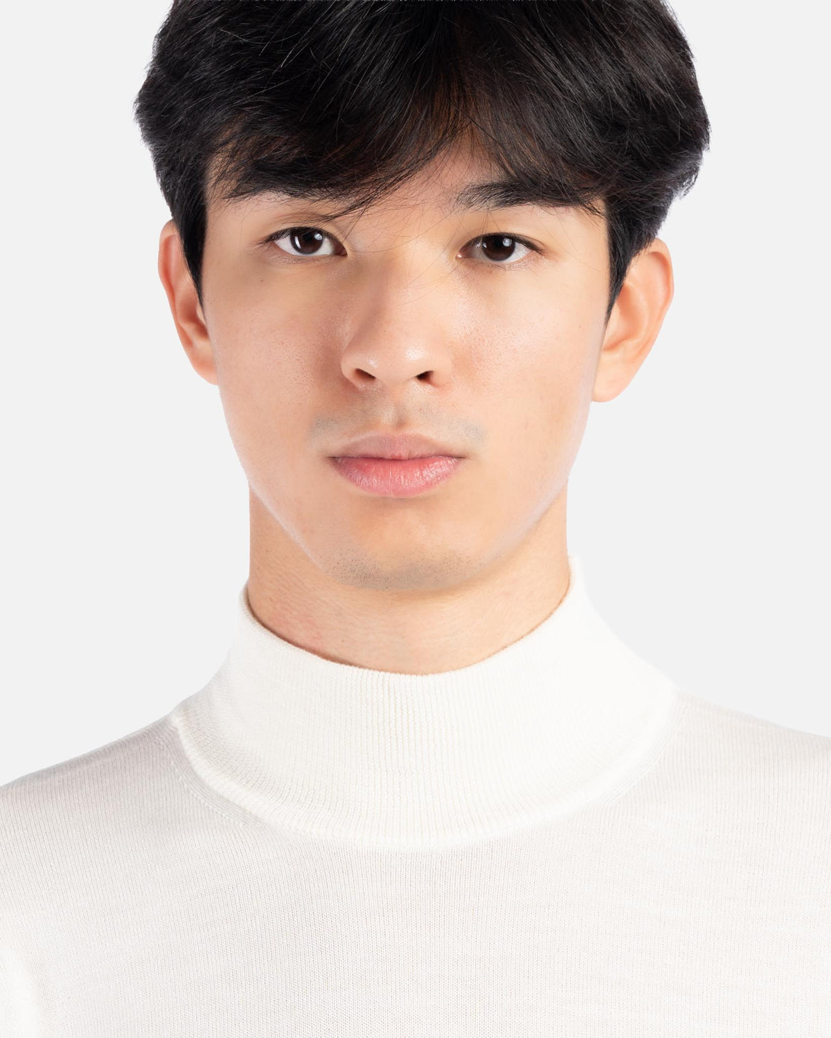 J.W.SAX MILANO Lupetto Panna in Lana Merino Extrafine