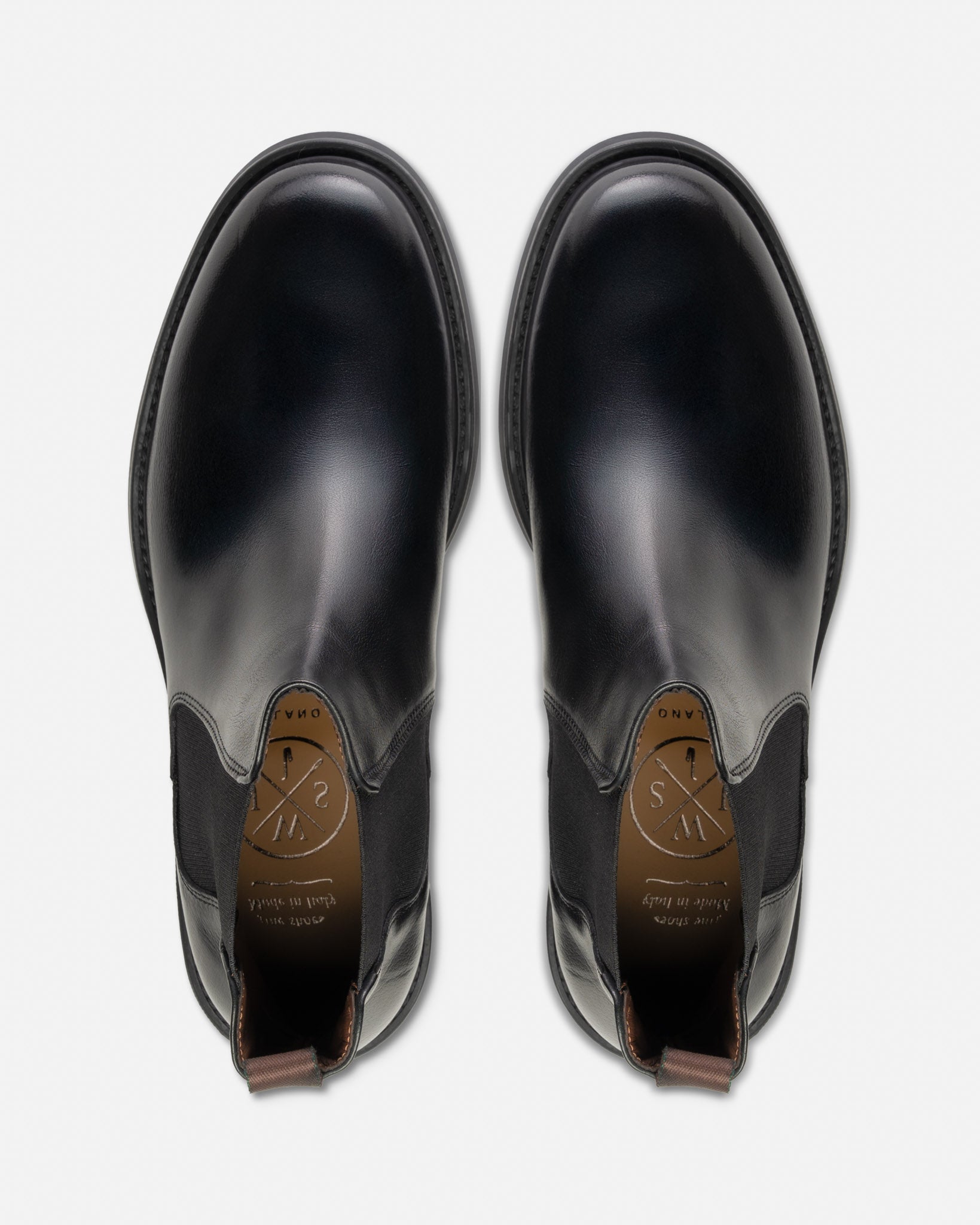 J.W.SAX MILANO Stivaletto Chelsea in Pelle di Bufalo Nera