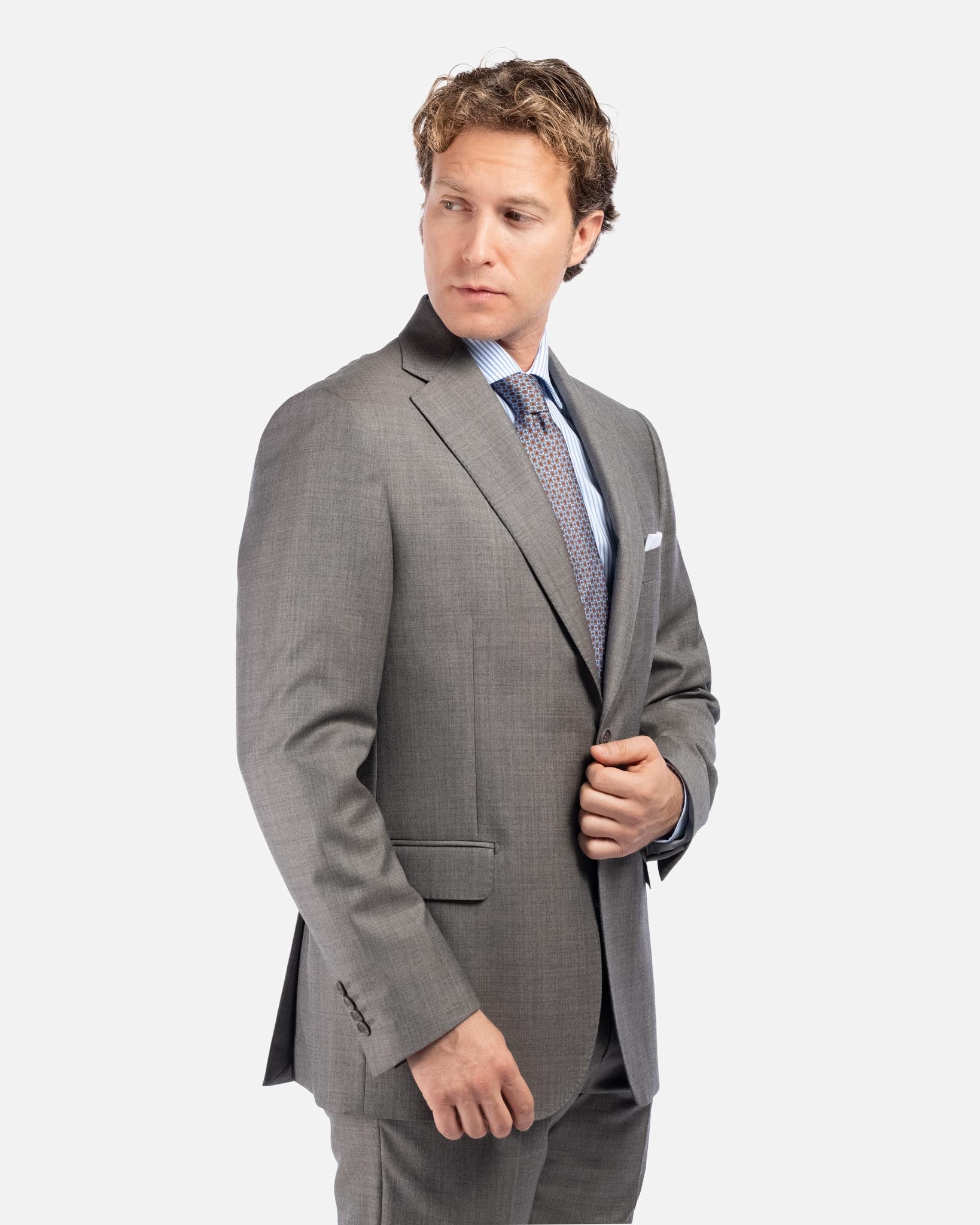 J.W.SAX MILANO Abito in Grisaglia Perennial Vitale Barberis Canonico All Season