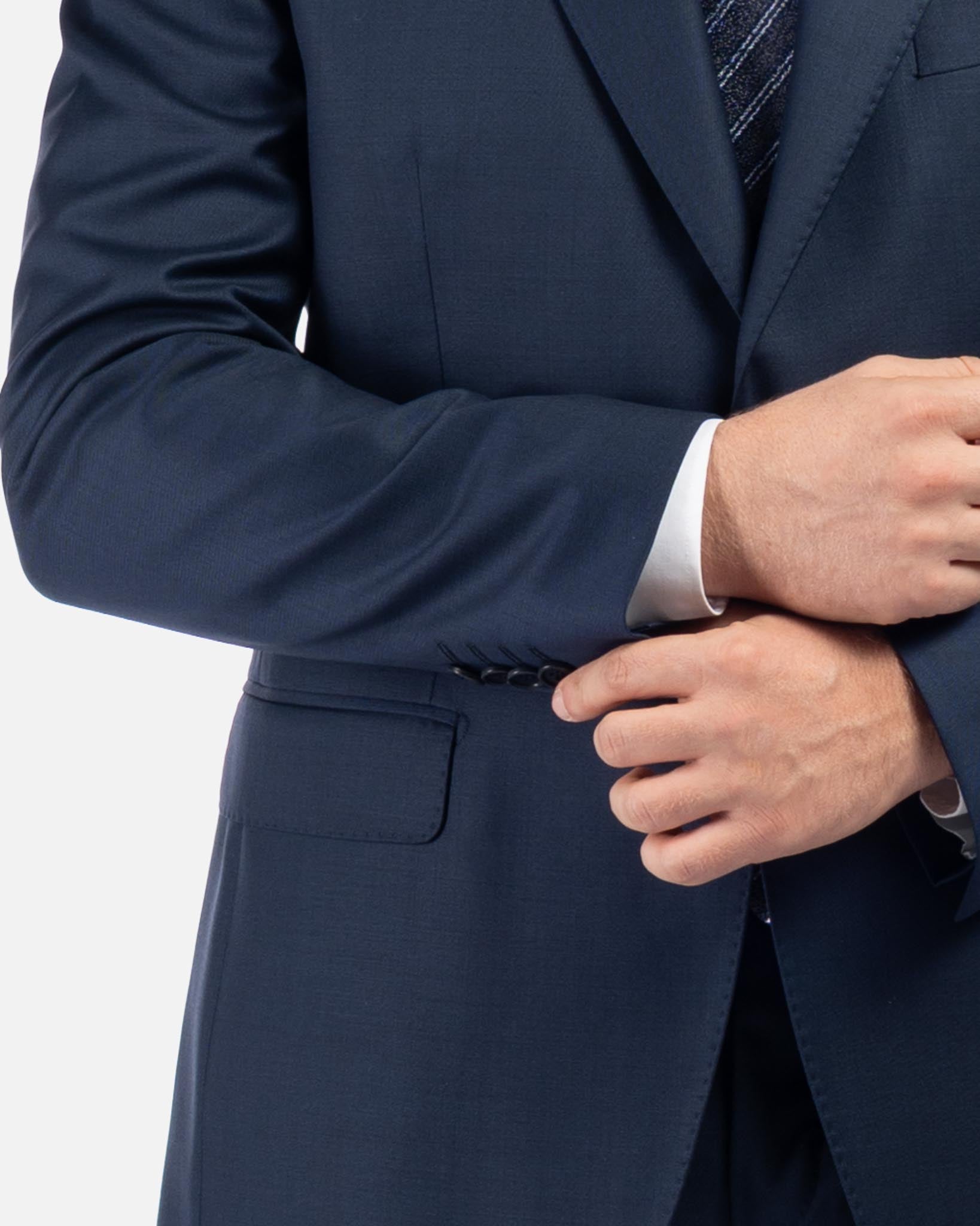 J.W.SAX MILANO Abito in Grisaglia Perennial Vitale Barberis Canonico All Season