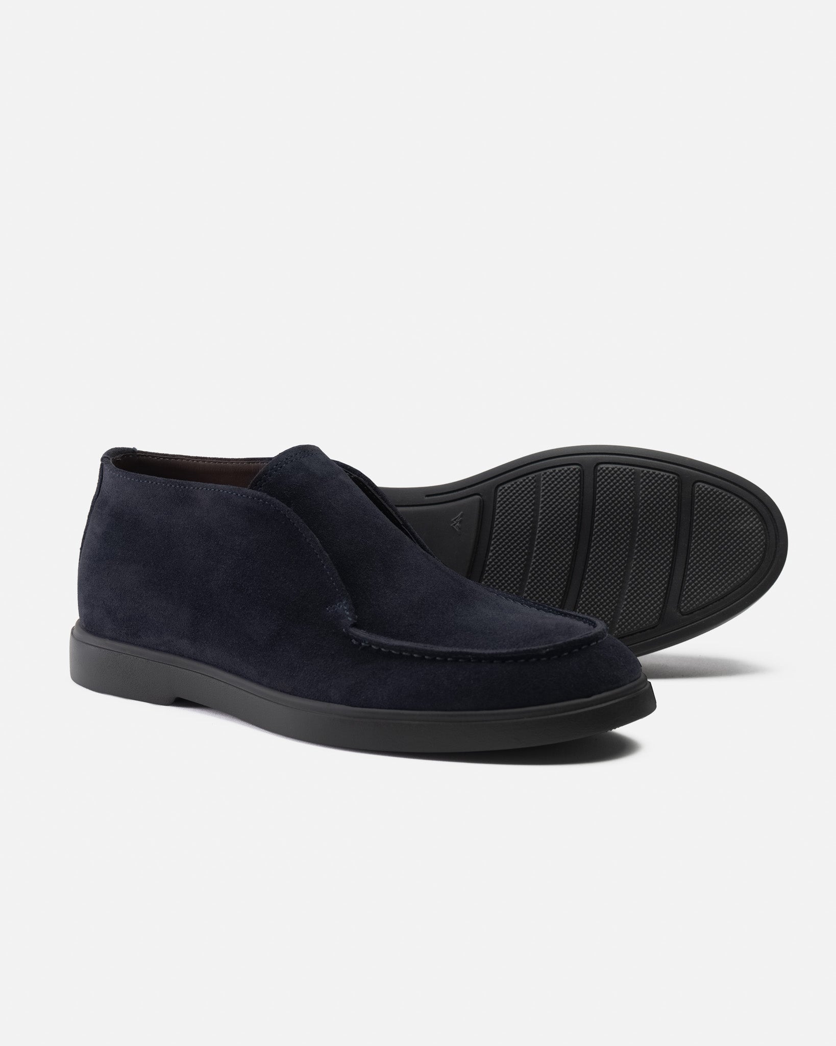 J.W.SAX MILANO Polacchini Slip On in Camoscio Blu