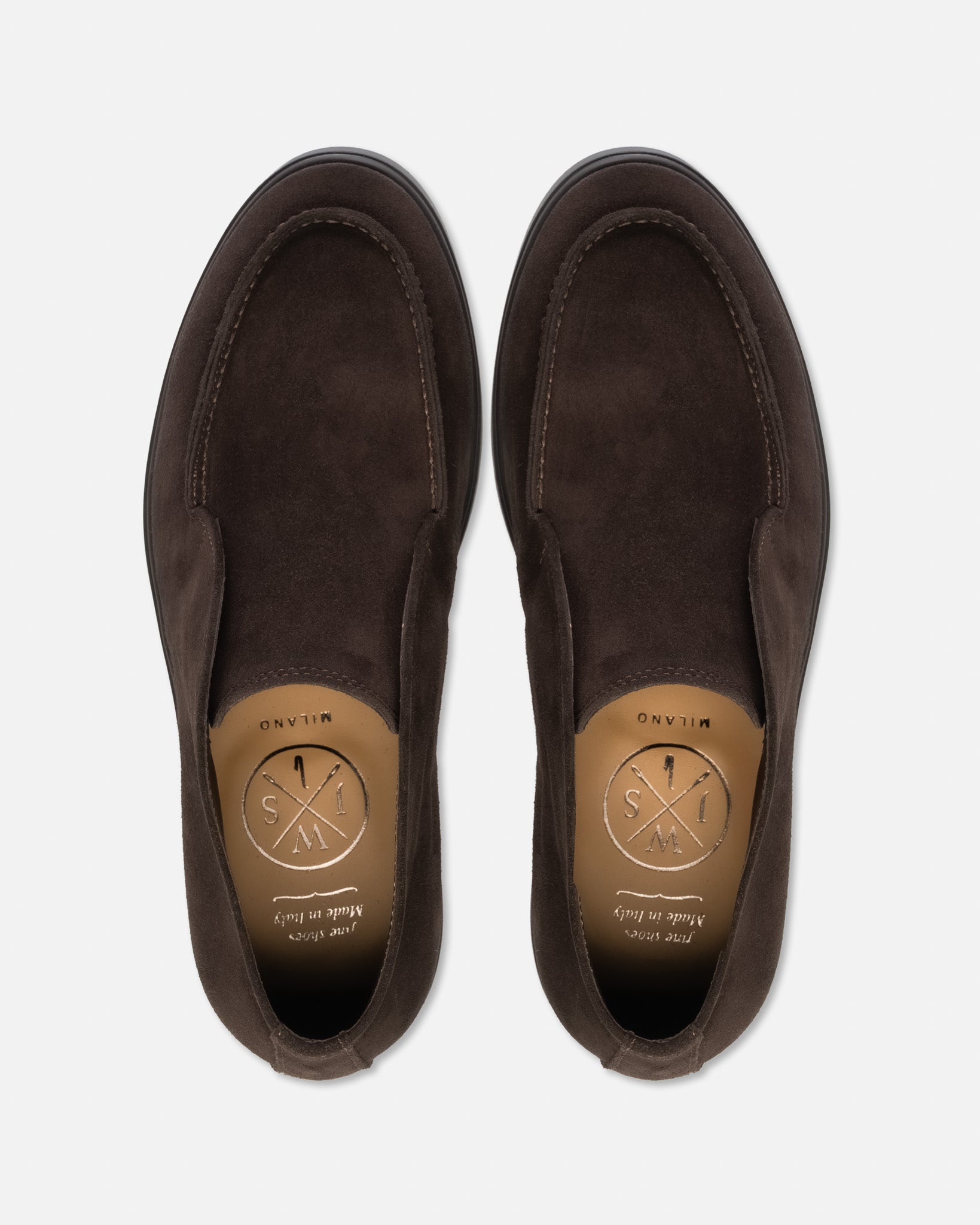 J.W.SAX MILANO Polacchini Slip On in Camoscio Moro