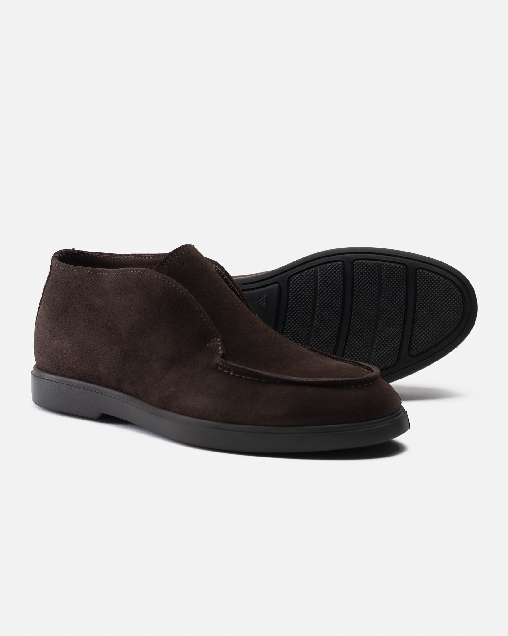 J.W.SAX MILANO Polacchini Slip On in Camoscio Moro