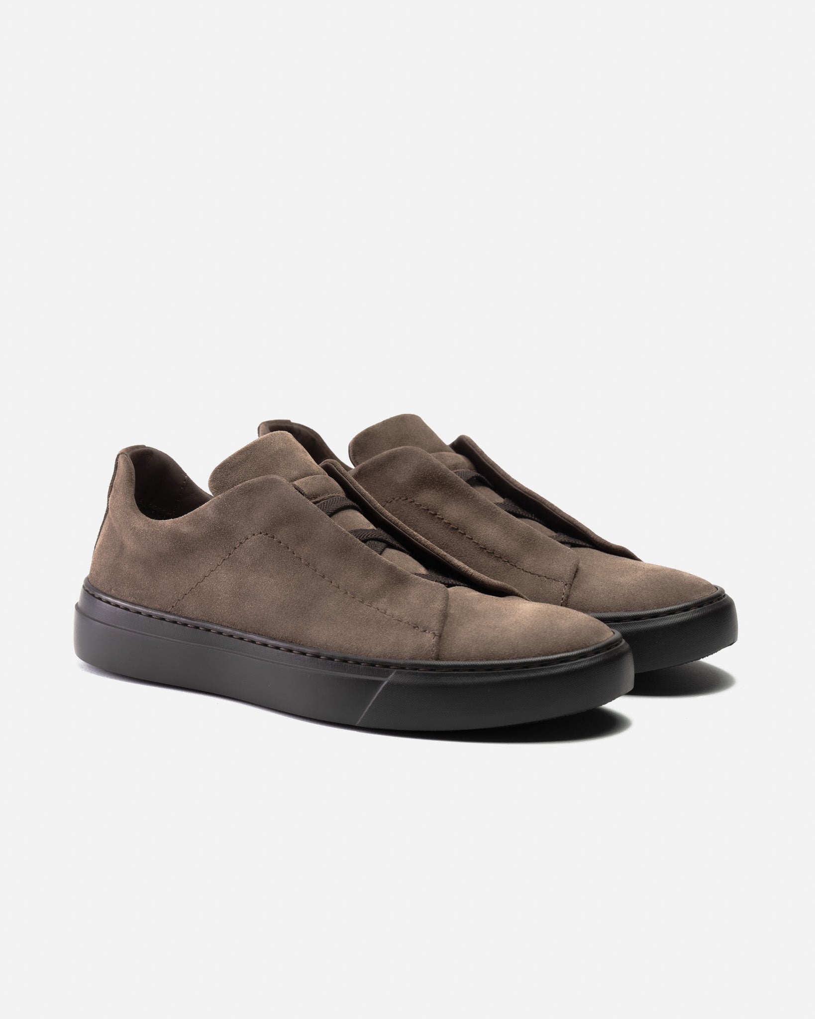J.W.SAX MILANO Sneaker Slip On in Camoscio Tortora