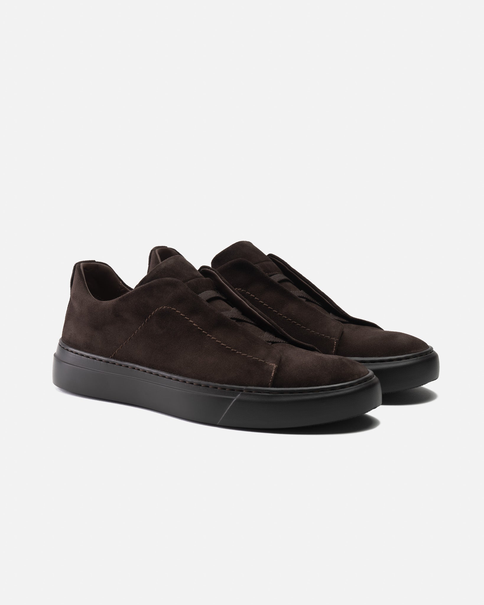 J.W.SAX MILANO Sneaker Slip On in Camoscio Testa di Moro