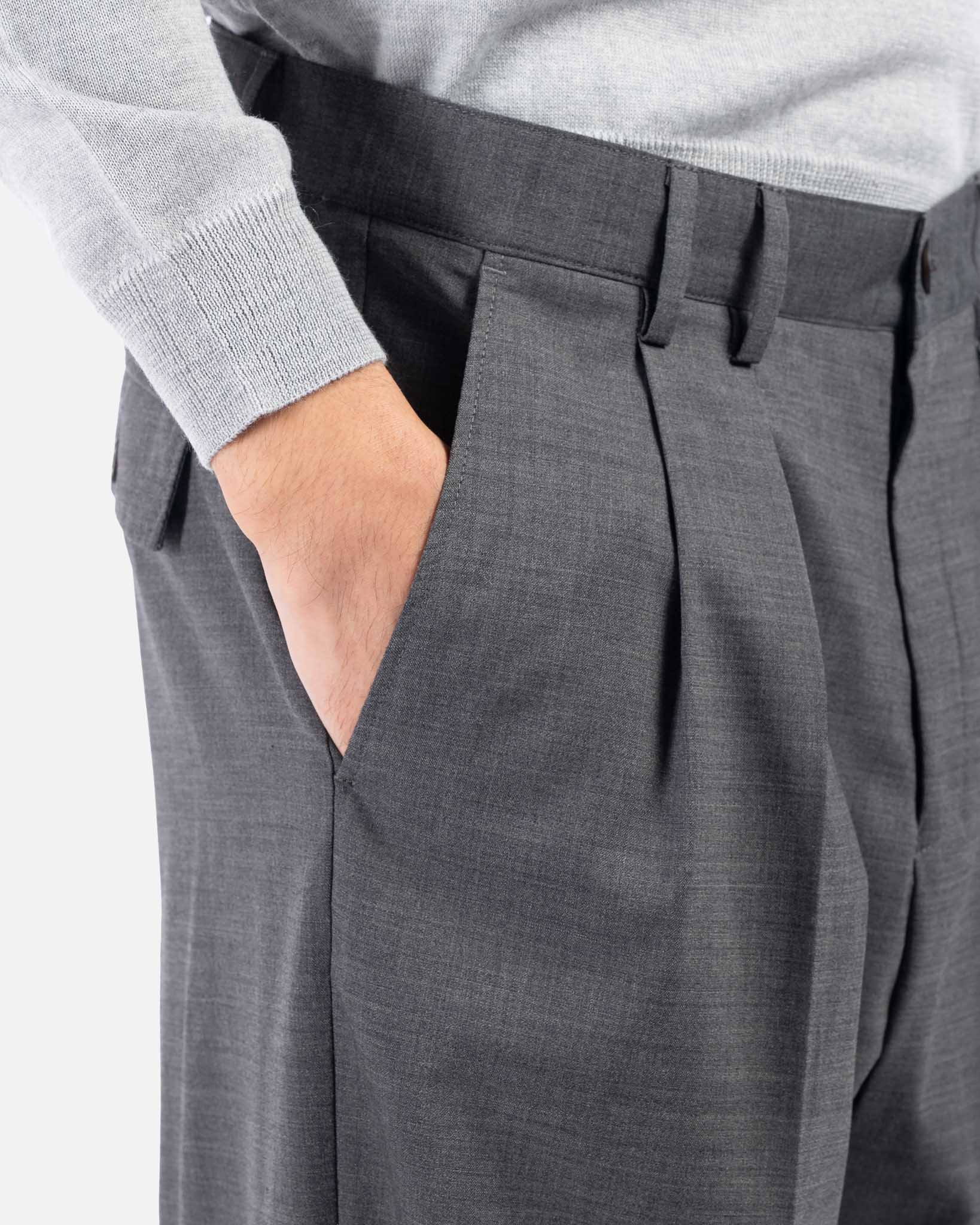 J.W.SAX MILANO Pantalone in Lana All Season con Doppia Pences
