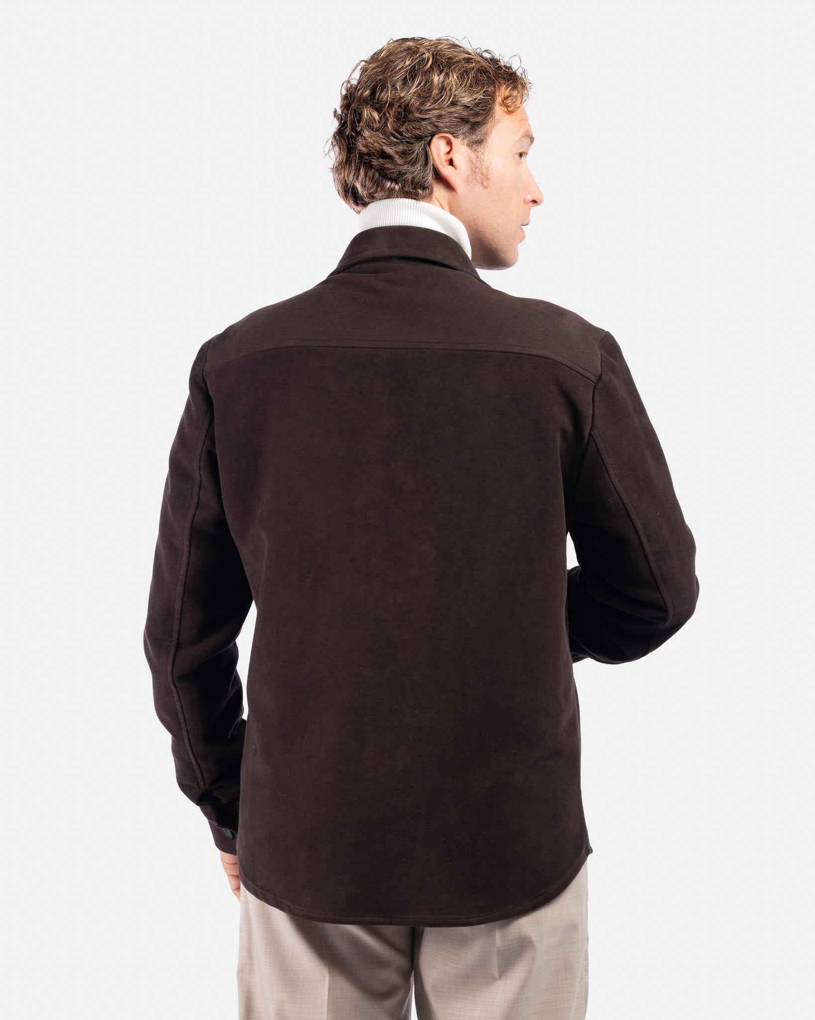 J.W.SAX MILANO Overshirt in Fustagno Marrone