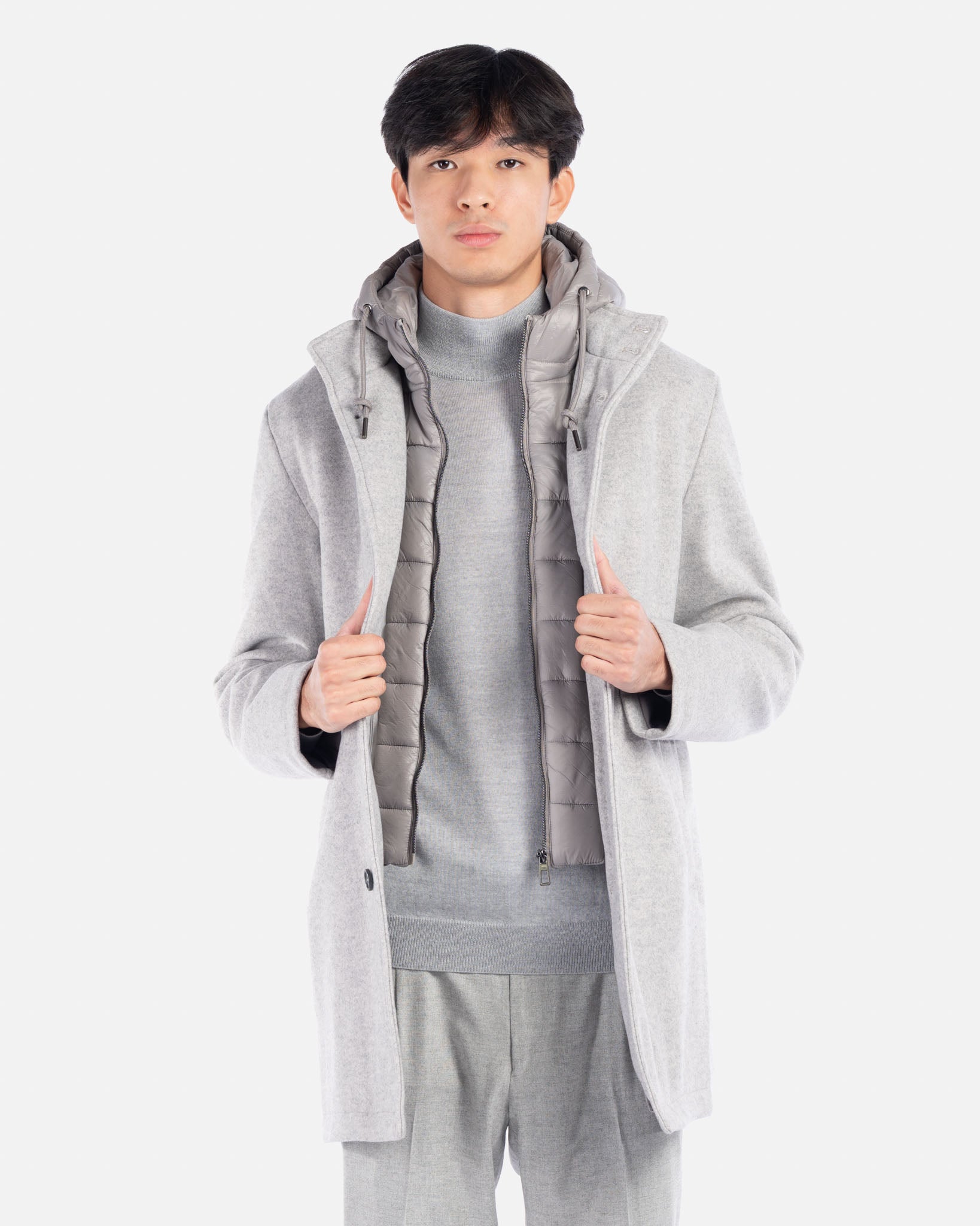 J.W.SAX MILANO Cappotto Tecnico Grigio Chiaro