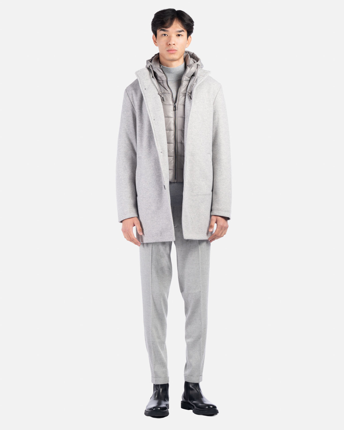 J.W.SAX MILANO Cappotto Tecnico Grigio Chiaro