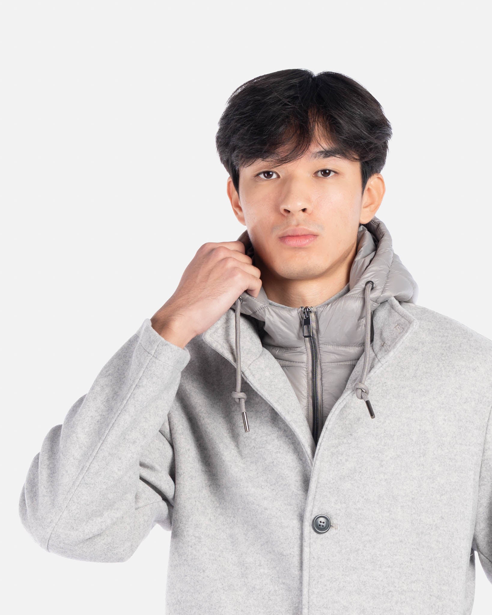 J.W.SAX MILANO Cappotto Tecnico Grigio Chiaro