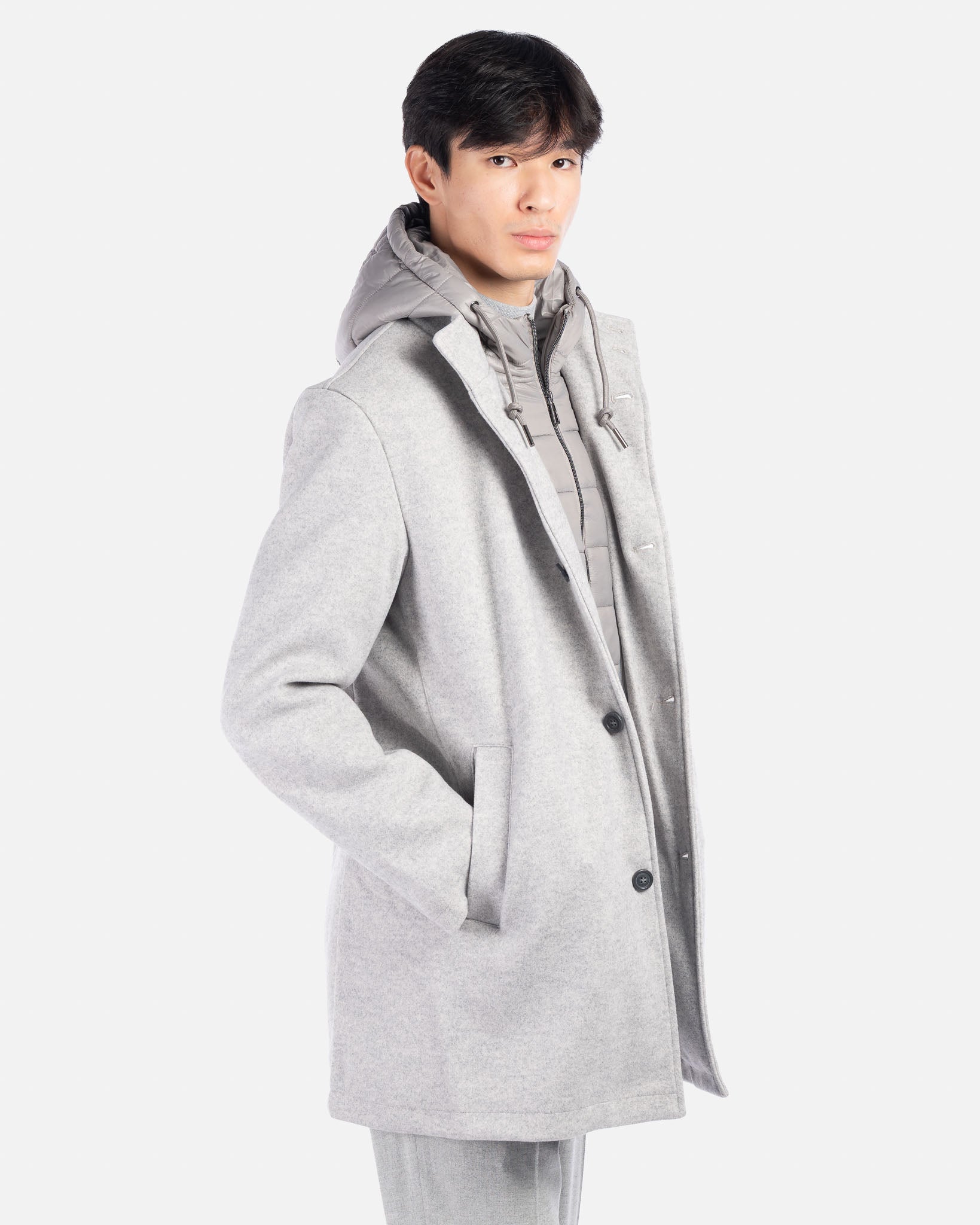 J.W.SAX MILANO Cappotto Tecnico Grigio Chiaro