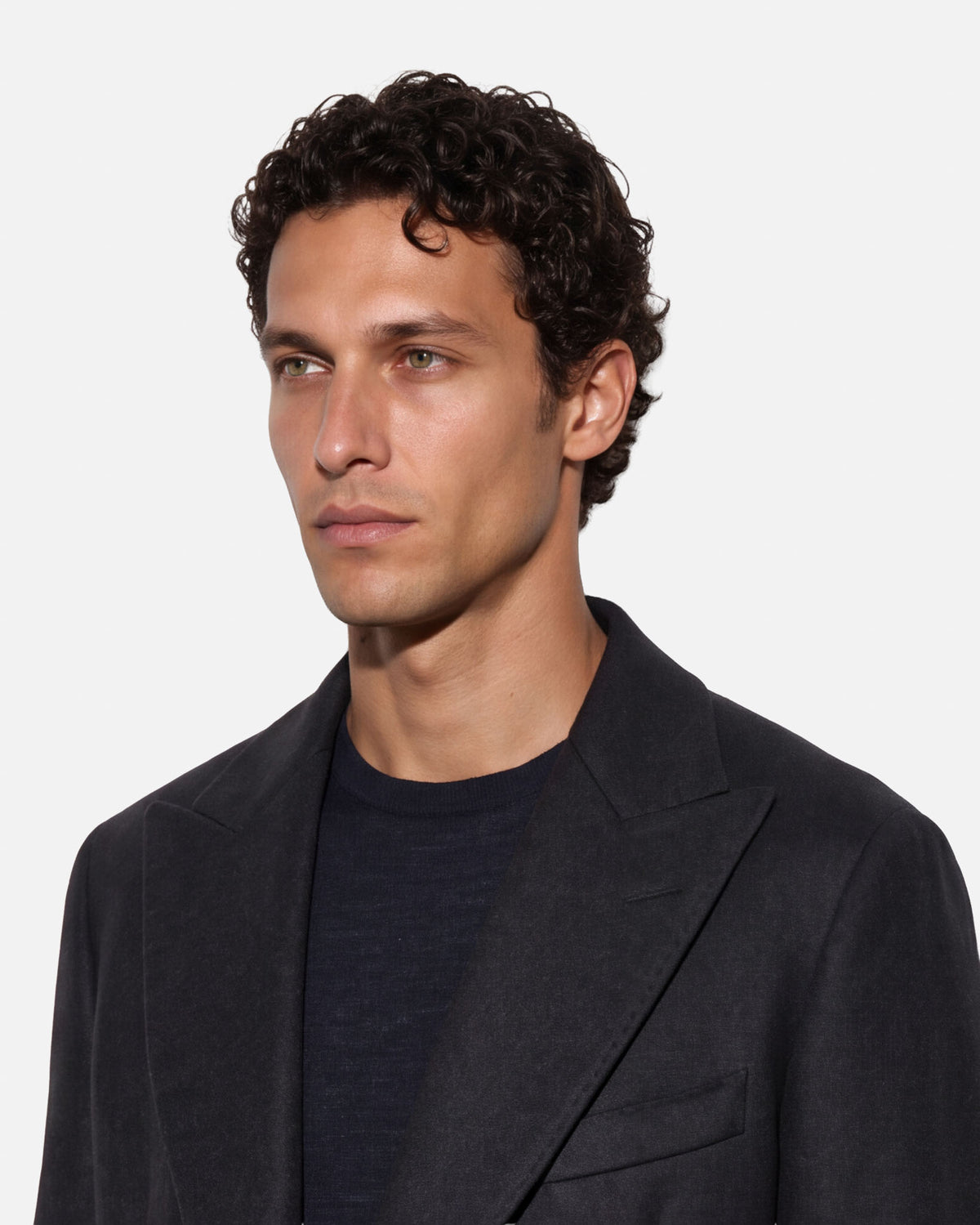 J.W.SAX MILANO Cappotto Doppiopetto Grigio Antracite in Misto Cashmere