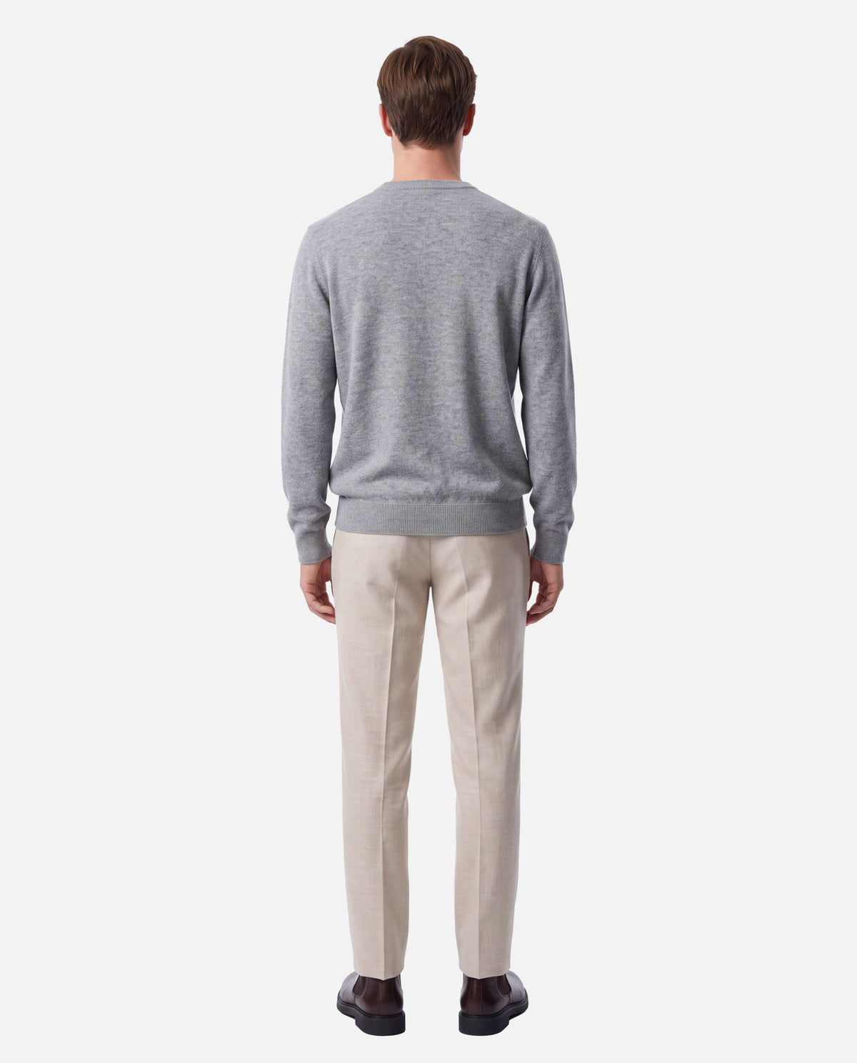 J.W.SAX MILANO Maglione in Lana Merino Extrafine e Cashmere - Finezza 12