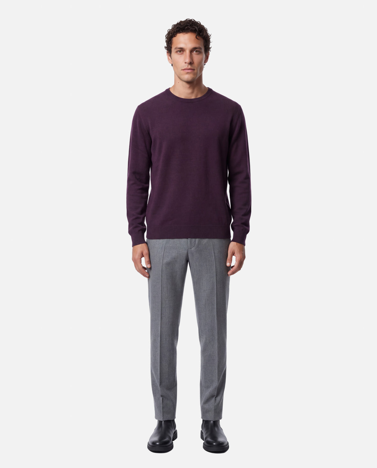 J.W.SAX MILANO Maglione in Lana Merino Extrafine e Cashmere - Finezza 12