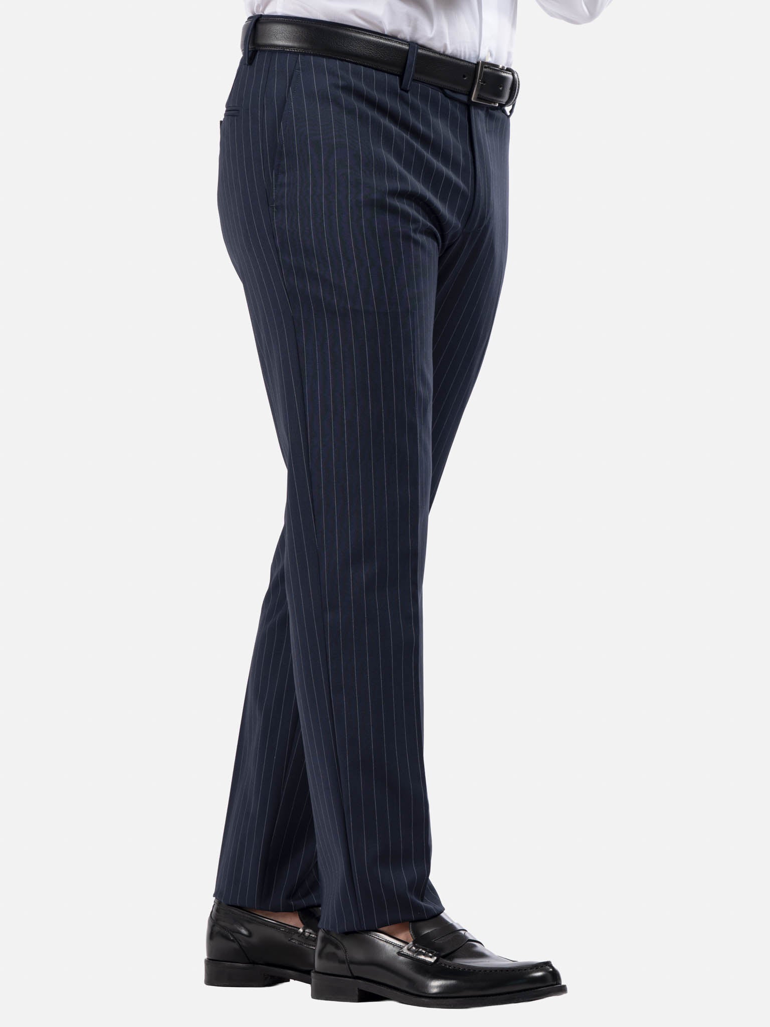 J.W.SAX MILANO Abito Gessato Blu Scuro All Season