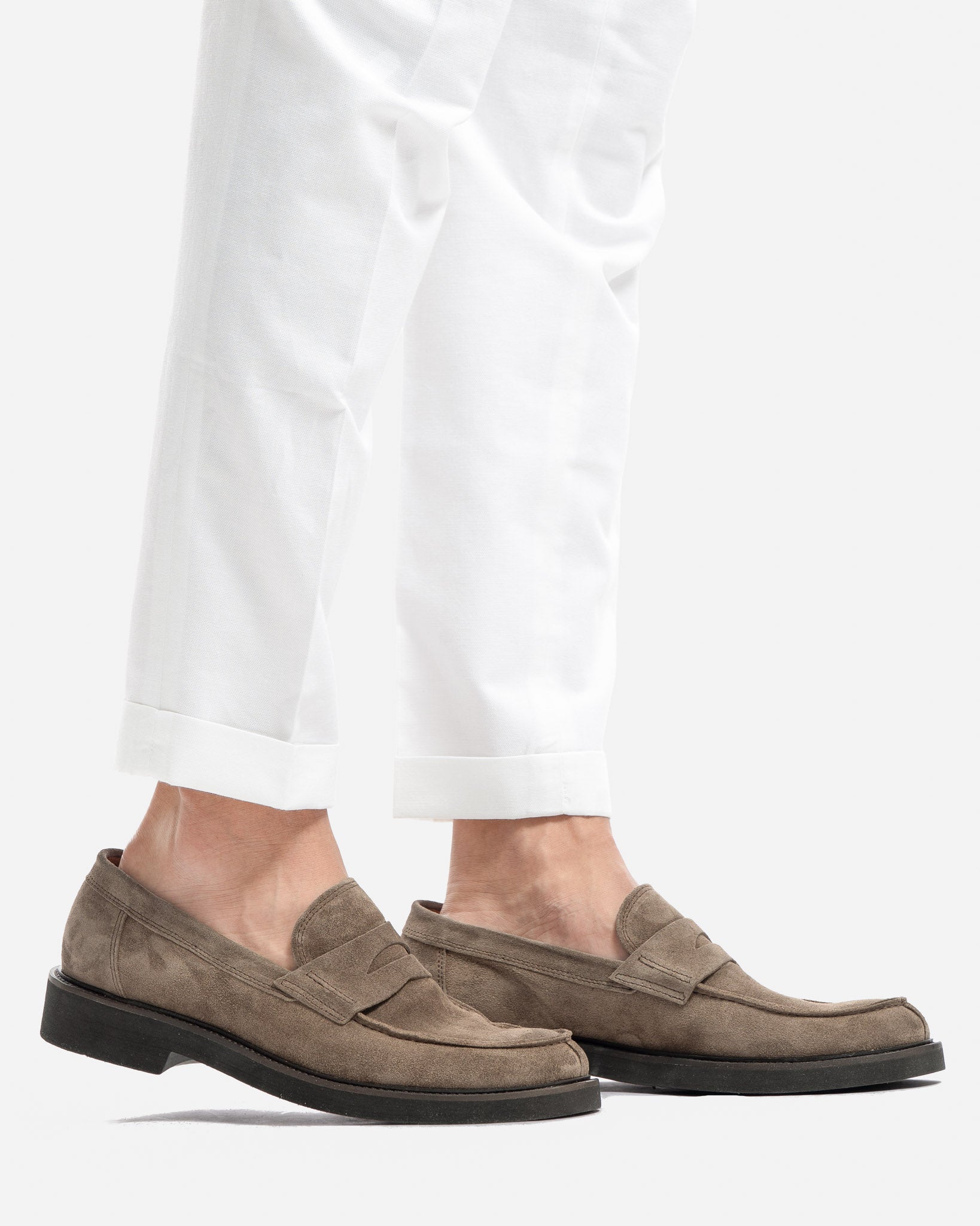 Mocassino Penny in Camoscio Tortora