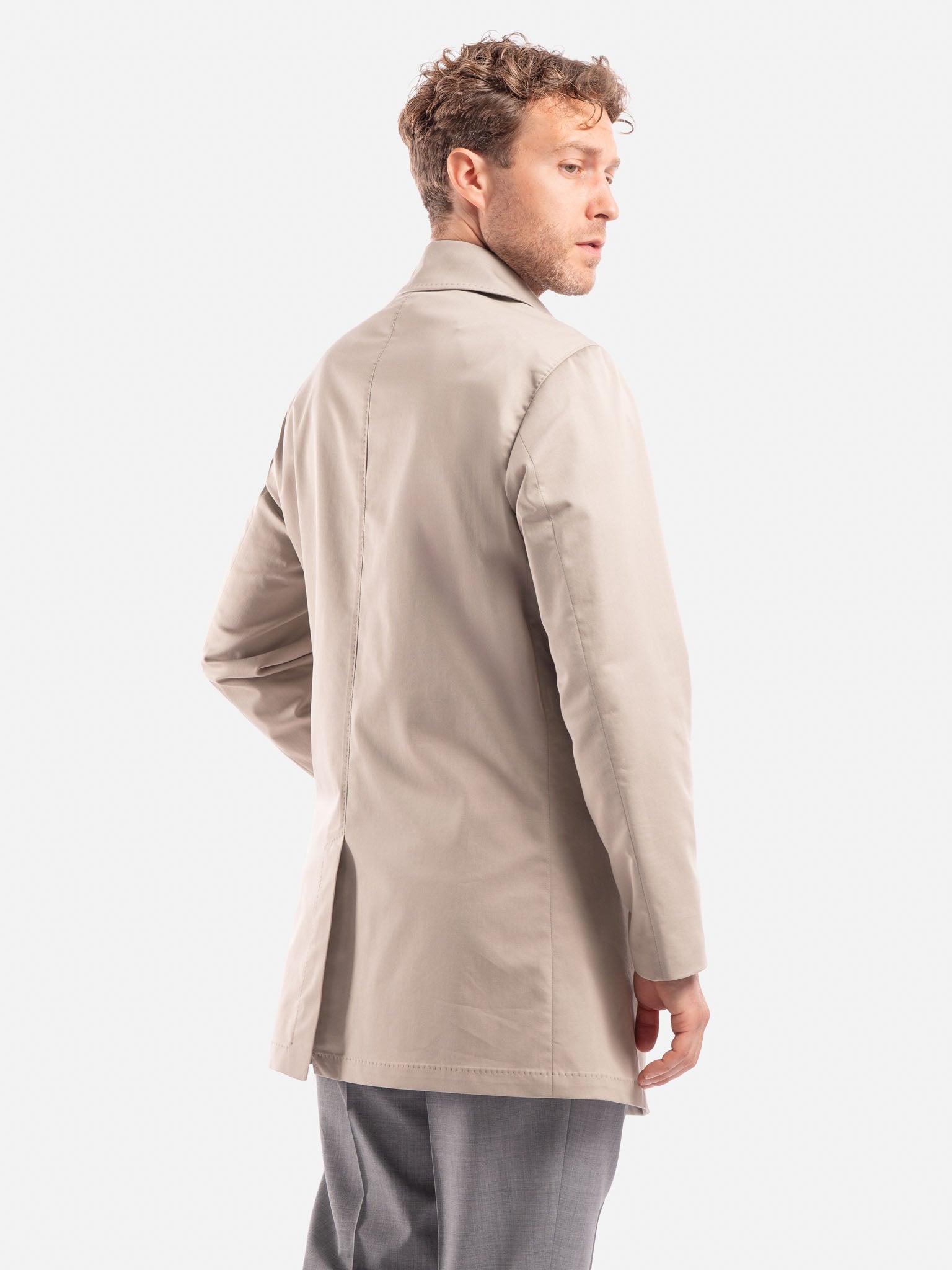 J.W.SAX MILANO Trench in Cotone Tecnico Elasticizzato