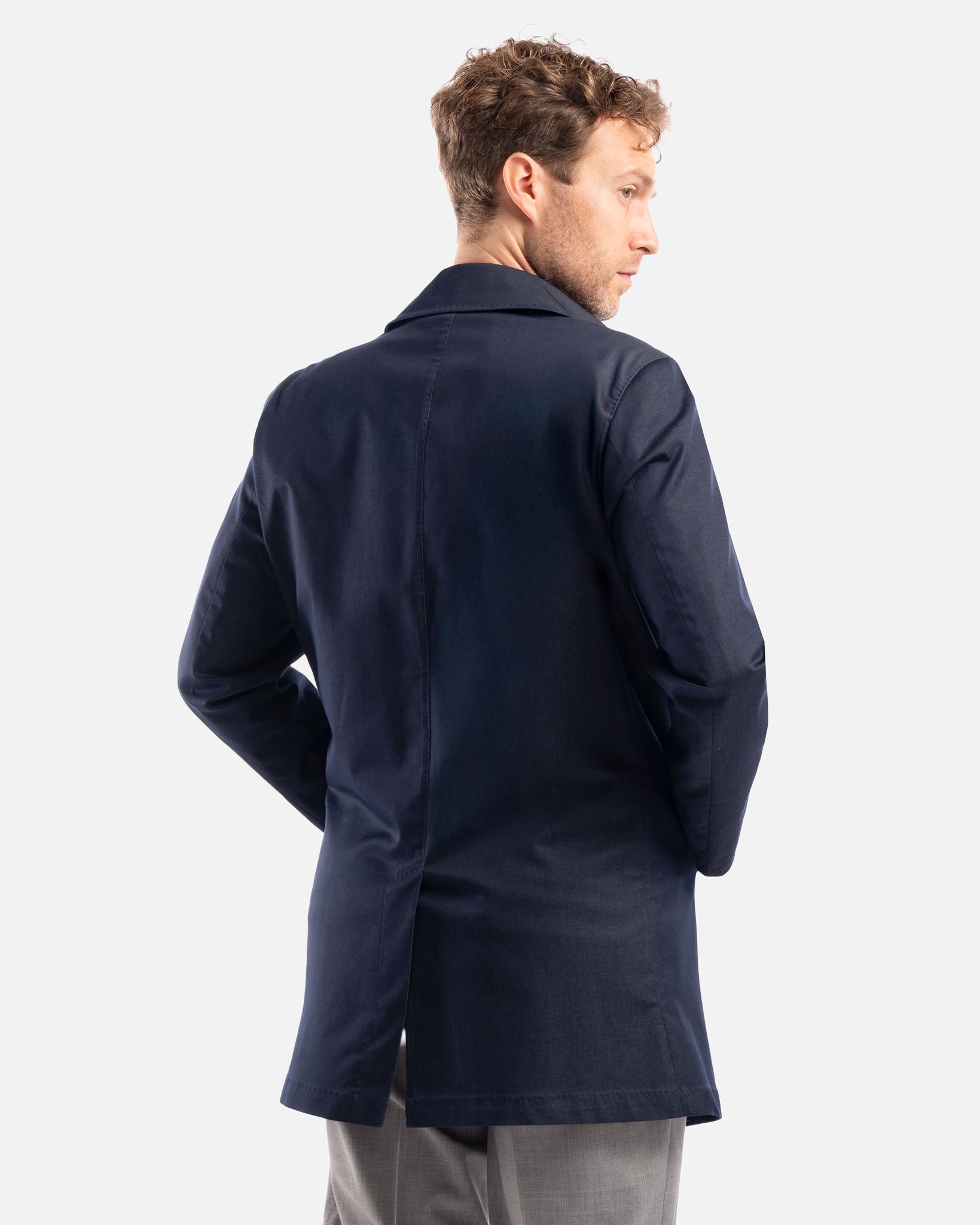 J.W.SAX MILANO Trench in Cotone Tecnico Elasticizzato