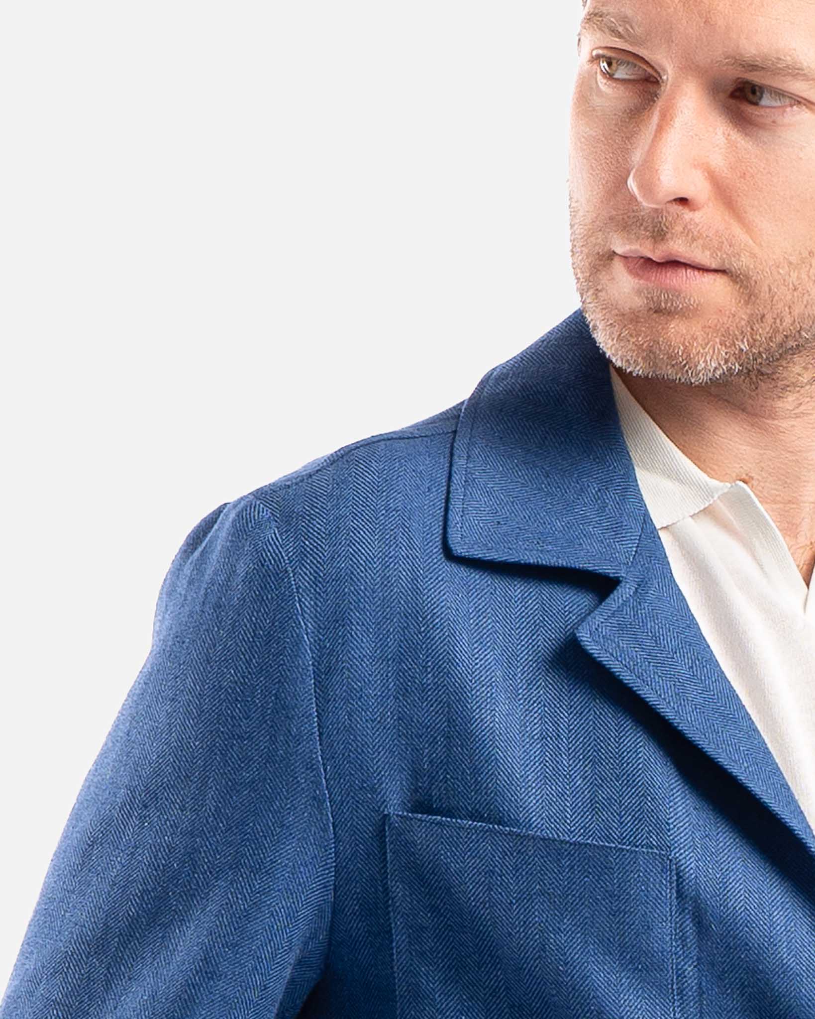 Giacca Sahariana in Lino e Cotone