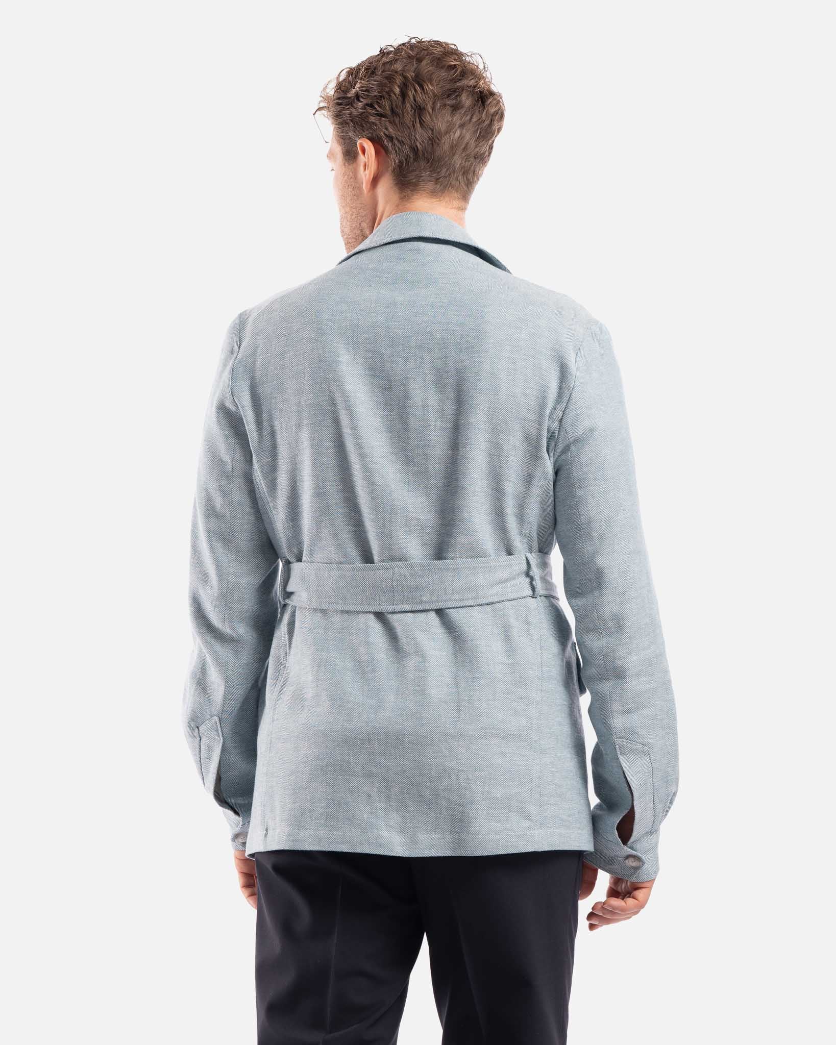 Giacca Sahariana in Lino e Cotone