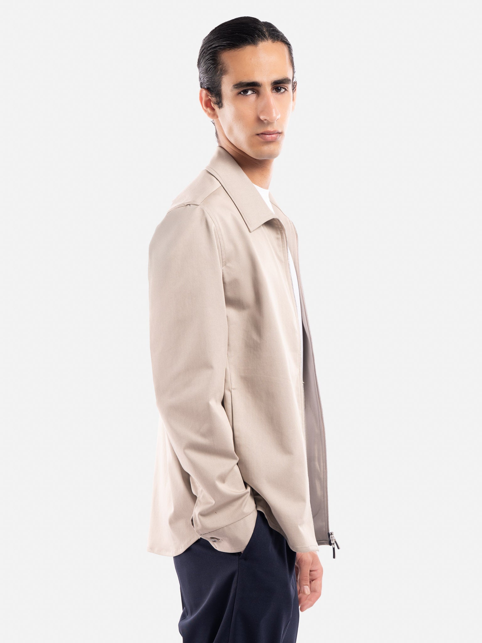 J.W.SAX MILANO T-shirt in Lino a Righe con Bottoni