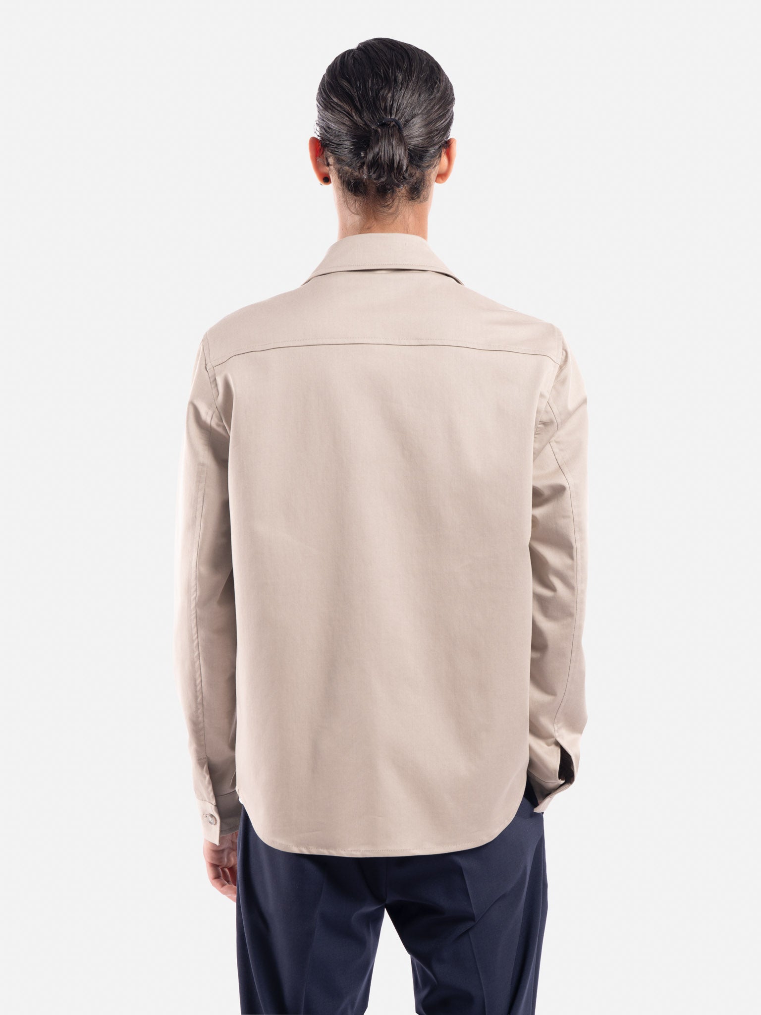 J.W.SAX MILANO T-shirt in Lino a Righe con Bottoni