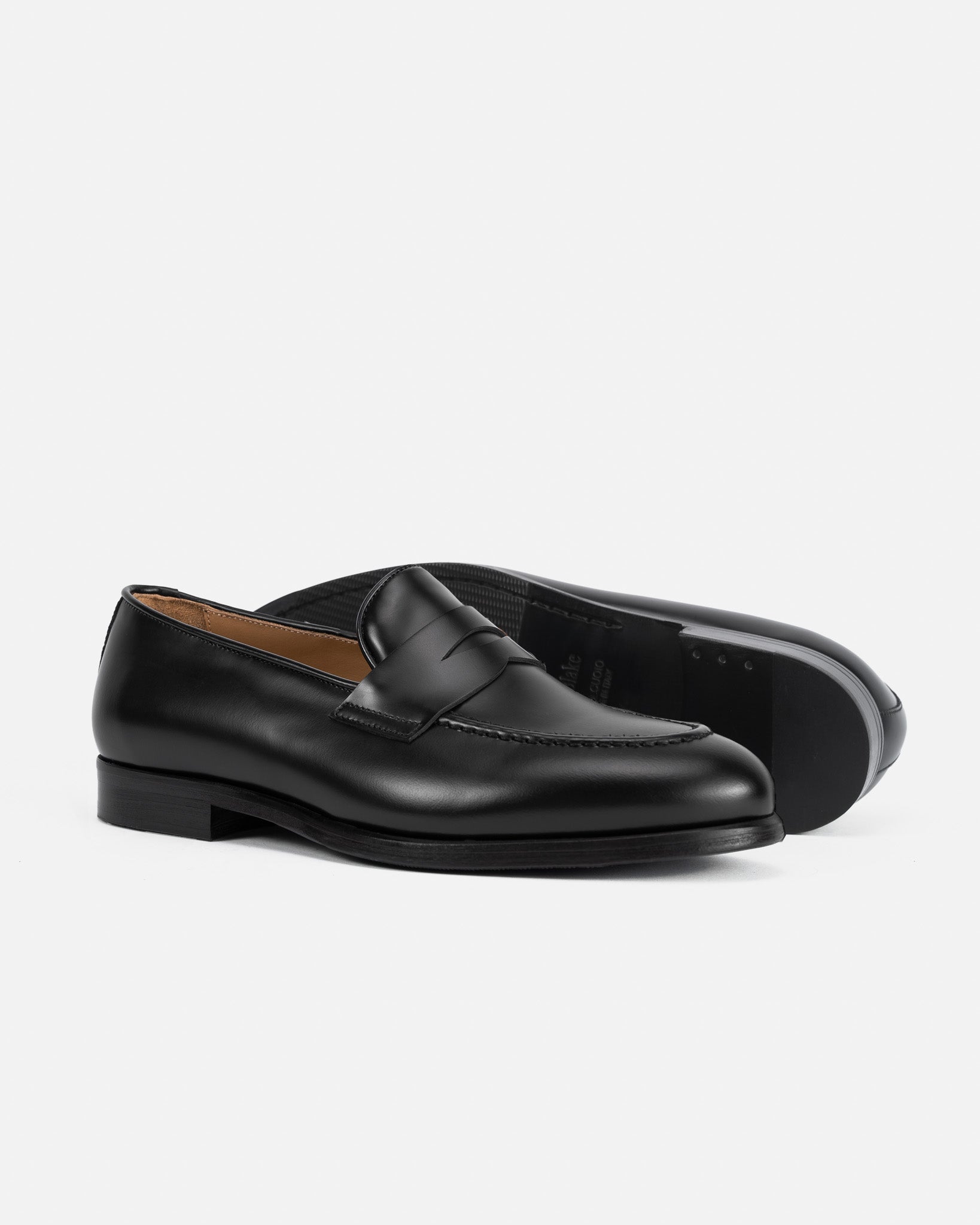 J.W.SAX MILANO Mocassini Penny in Pelle di Vitello Nera