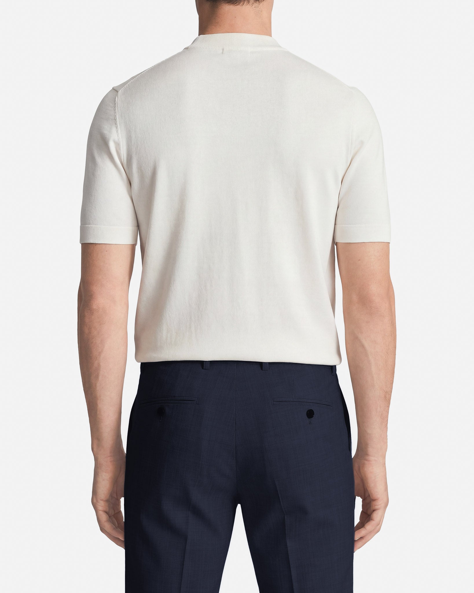 Pantaloni Slim Fit in Lana Blu Super 100's Zignone