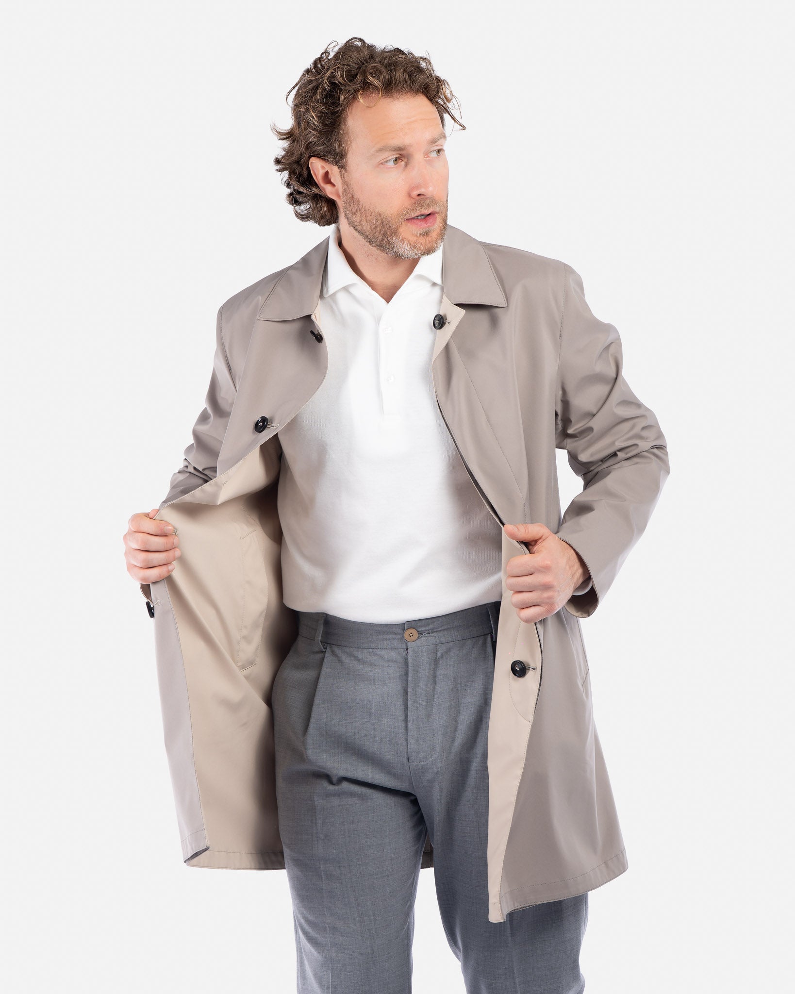 J.W.SAX MILANO Soprabito Reversibile in Tessuto Tecnico Olmetex