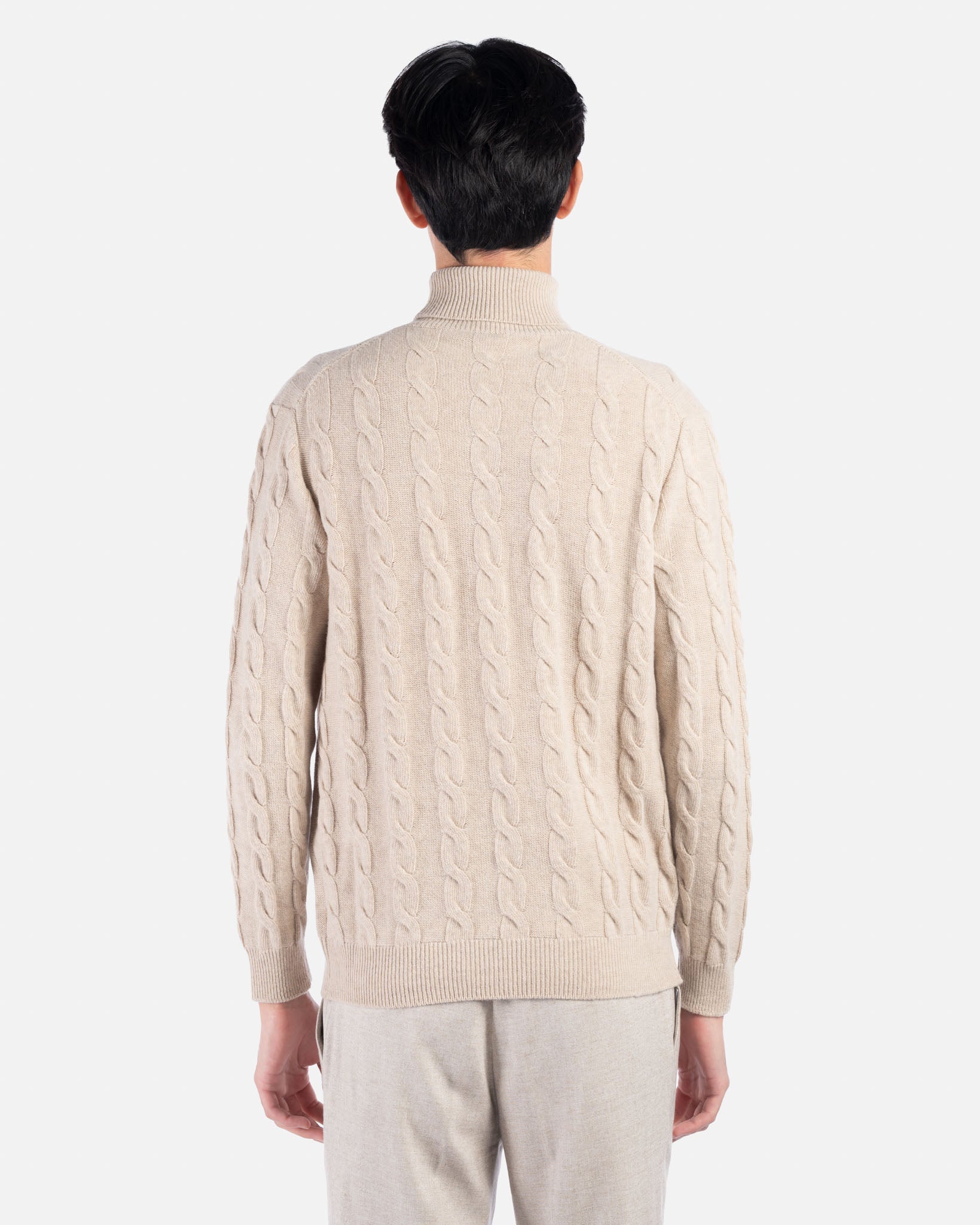 J.W.SAX MILANO Dolcevita a Trecce in Lana Sabbia