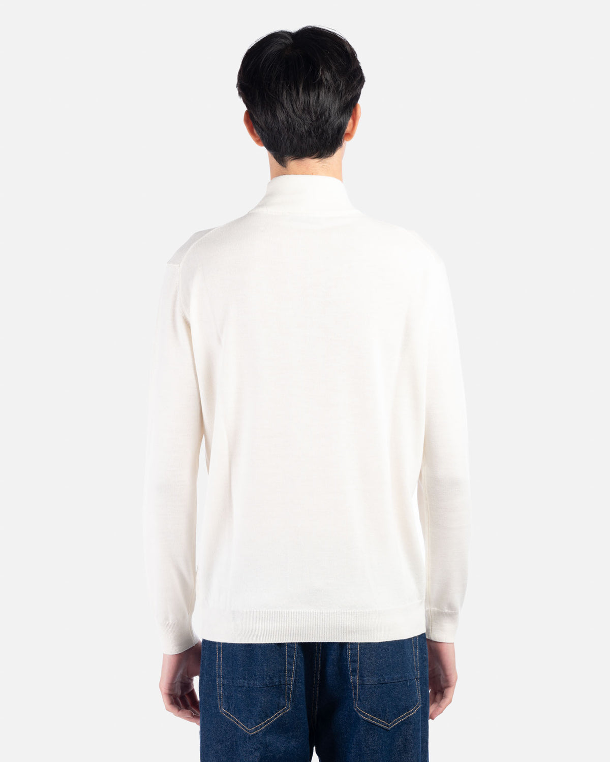 J.W.SAX MILANO Lupetto Panna in Lana Merino Extrafine