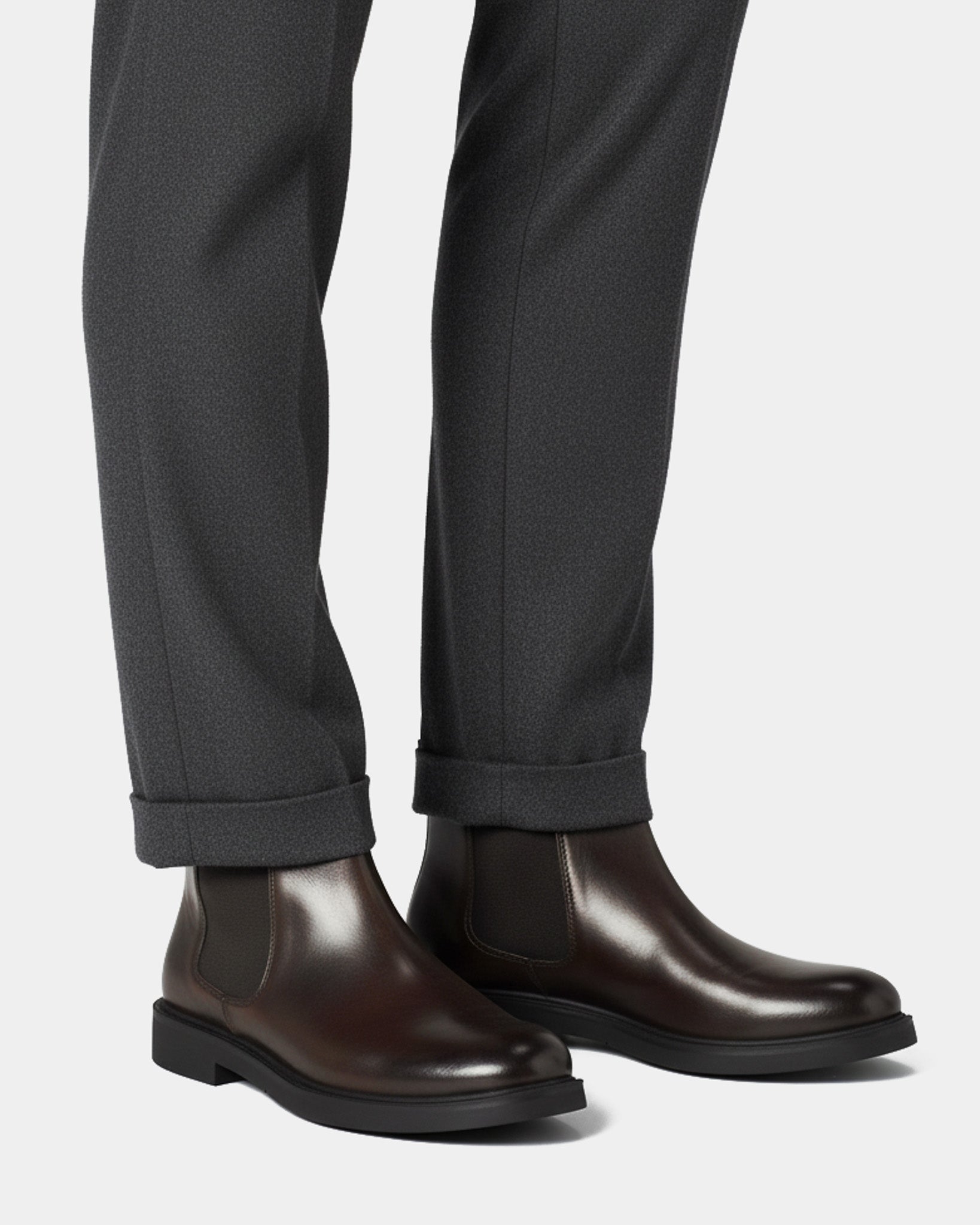 J.W.SAX MILANO Stivaletto Chelsea in Pelle di Bufalo Moro