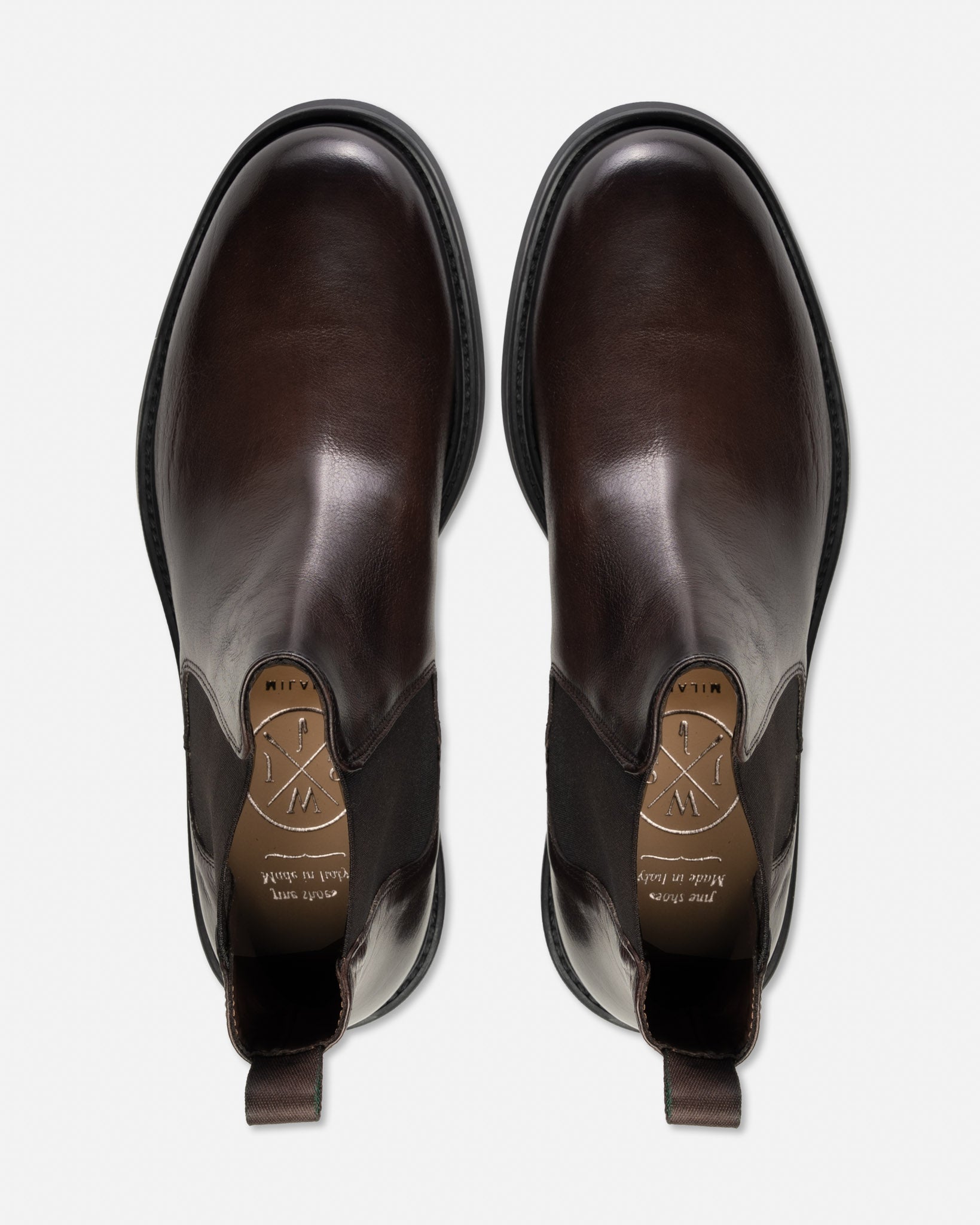 J.W.SAX MILANO Stivaletto Chelsea in Pelle di Bufalo Moro