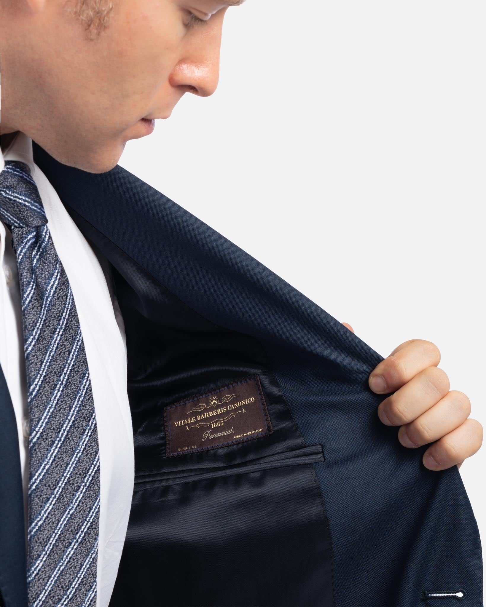 J.W.SAX MILANO Abito in Grisaglia Perennial Vitale Barberis Canonico All Season