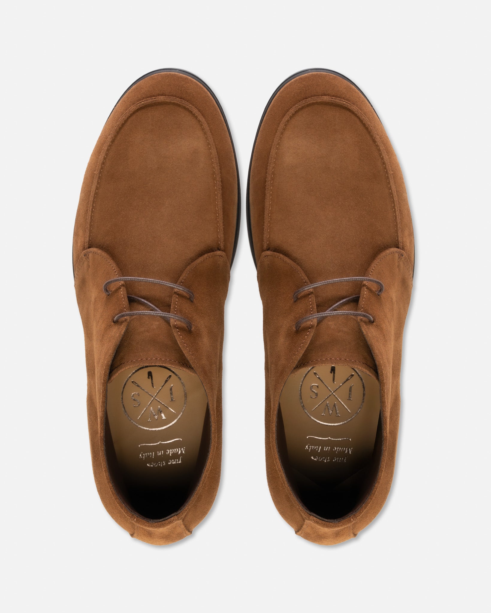 J.W.SAX MILANO Polacchini in Camoscio Marrone Bruciato