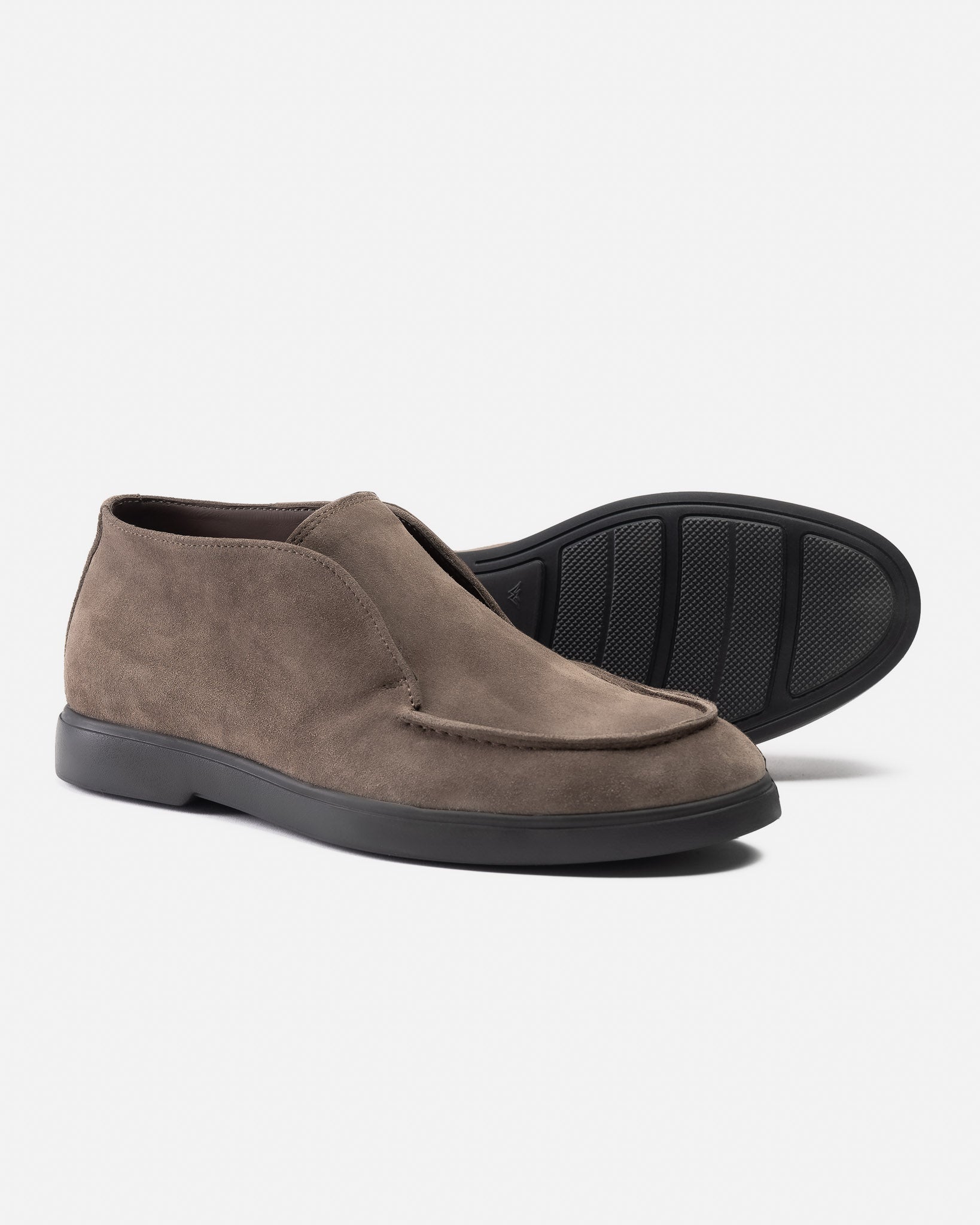 J.W.SAX MILANO Polacchini Slip On in Camoscio Taupe