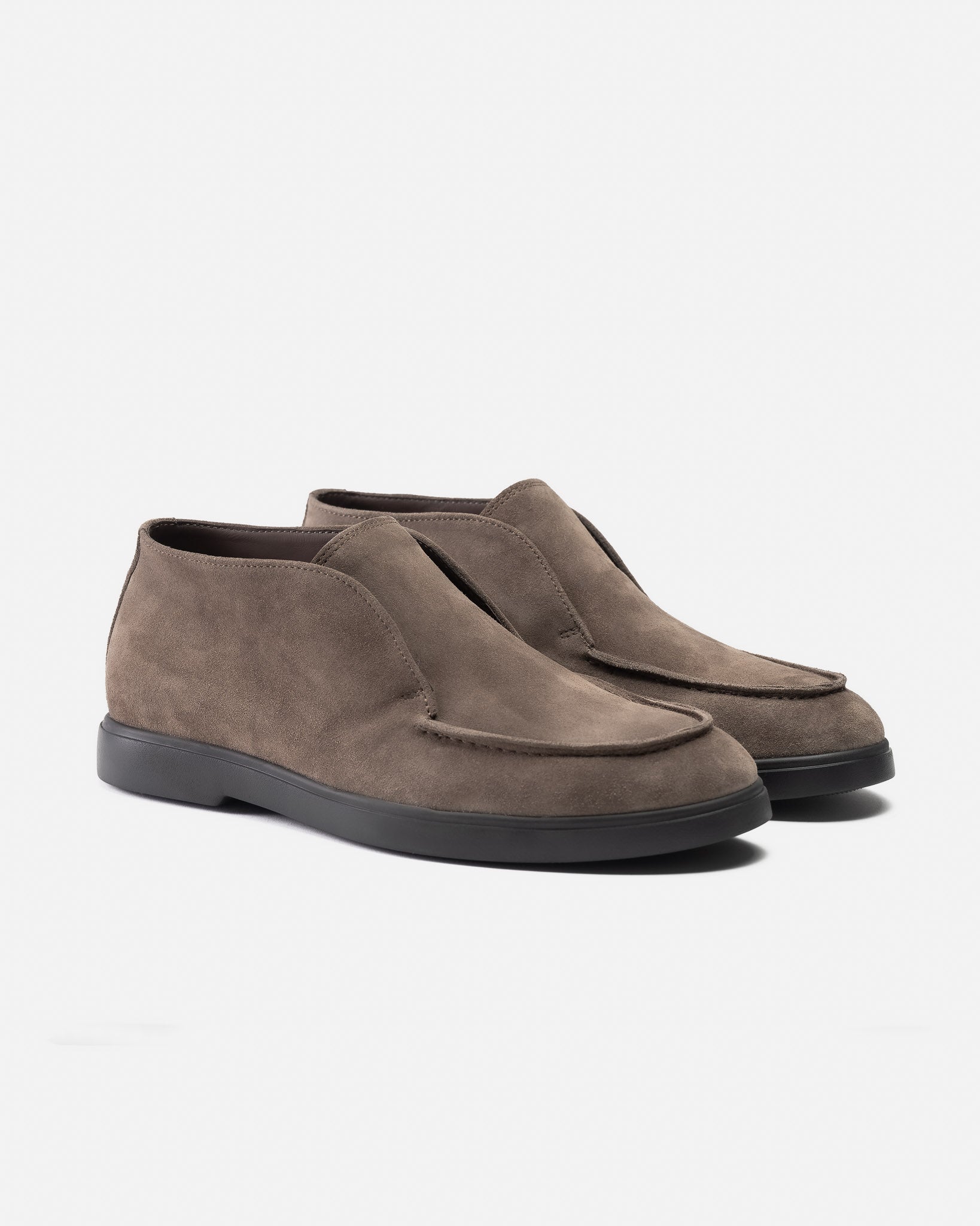 J.W.SAX MILANO Polacchini Slip On in Camoscio Taupe
