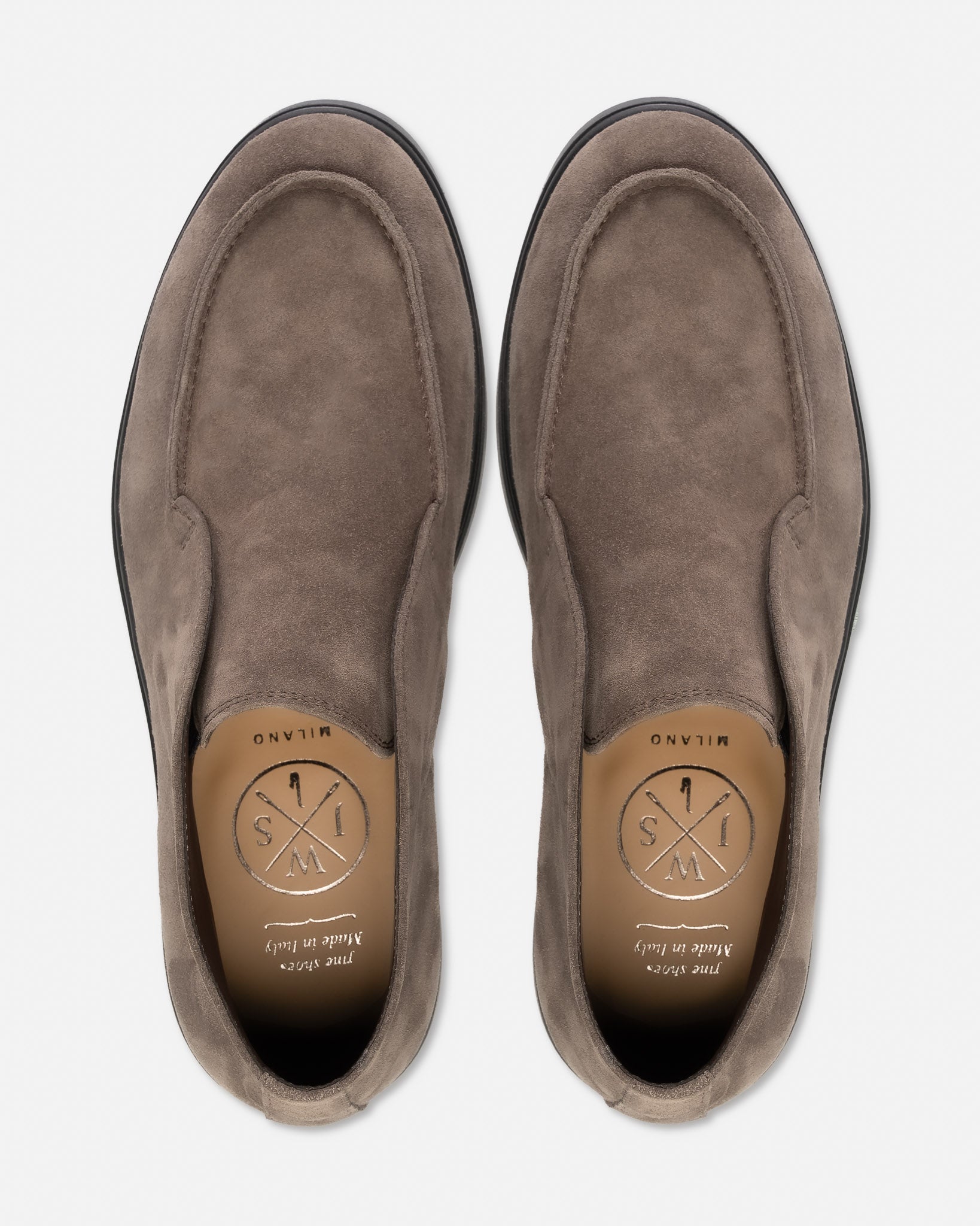 J.W.SAX MILANO Polacchini Slip On in Camoscio Taupe