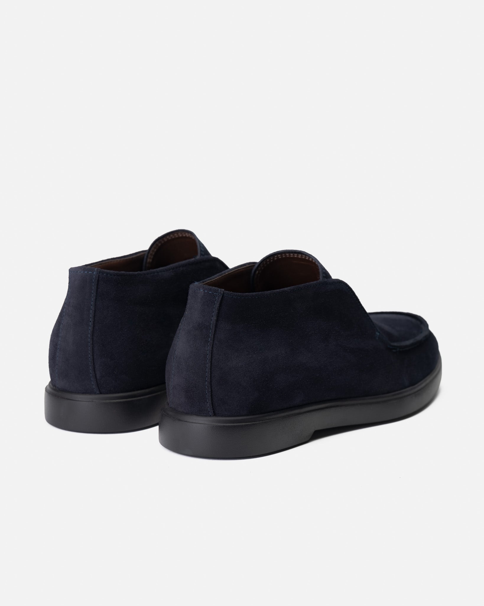 J.W.SAX MILANO Polacchini Slip On in Camoscio Blu