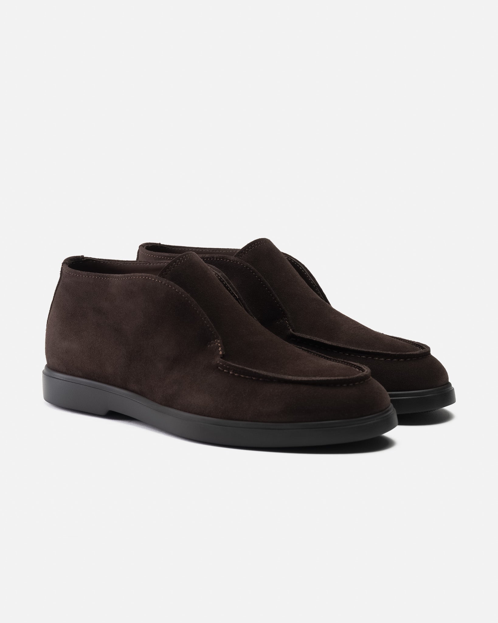 J.W.SAX MILANO Polacchini Slip On in Camoscio Moro