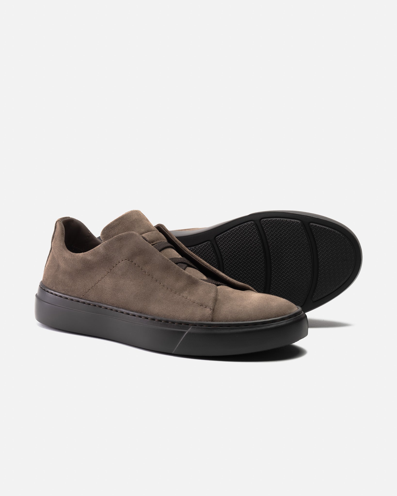 J.W.SAX MILANO Sneaker Slip On in Camoscio Tortora