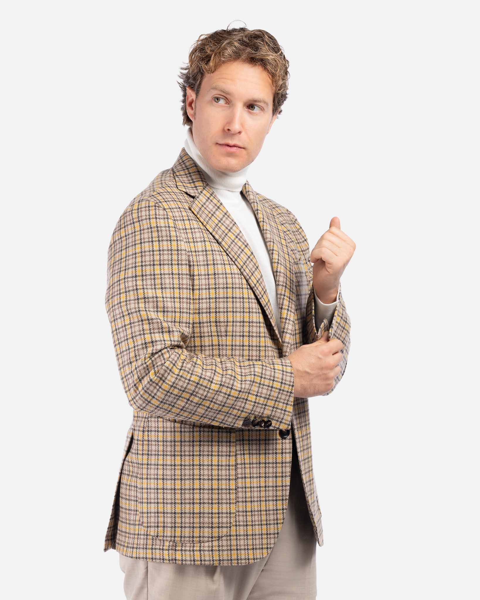 J.W.SAX MILANO Giacca Sartoriale a Quadri