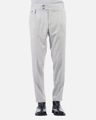 Pantaloni in Flanella Leggera Grigio Chiaro