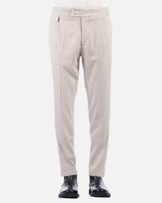 Pantaloni in Flanella Leggera Sabbia