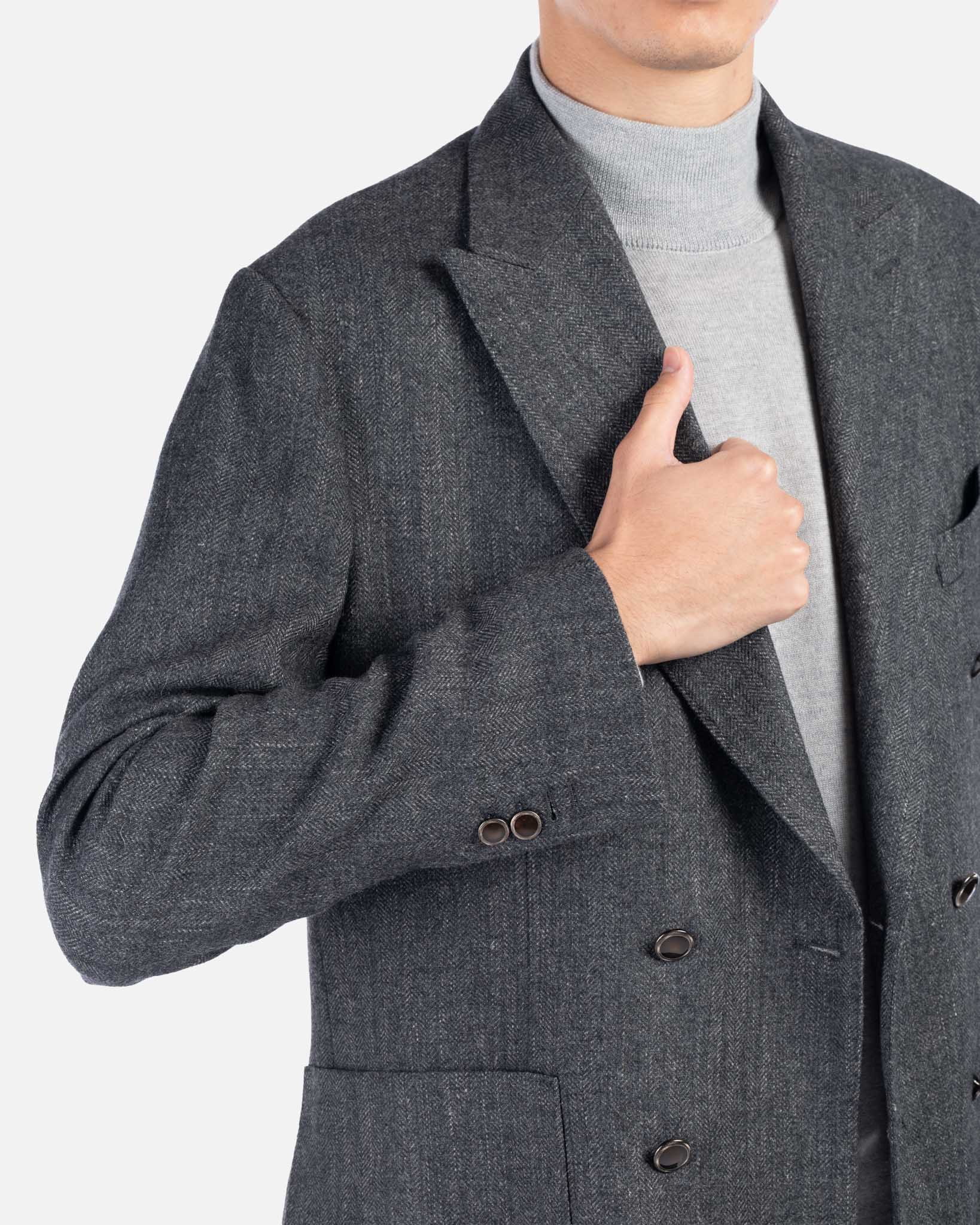 Giacca Doppiopetto Grigia