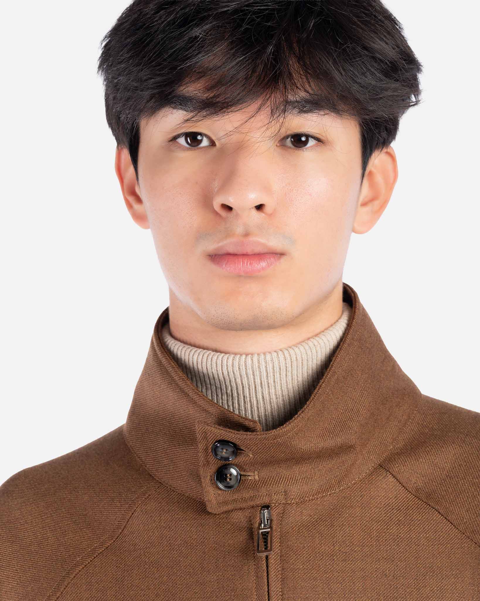 J.W.SAX MILANO Bomber in Lana Cuoio