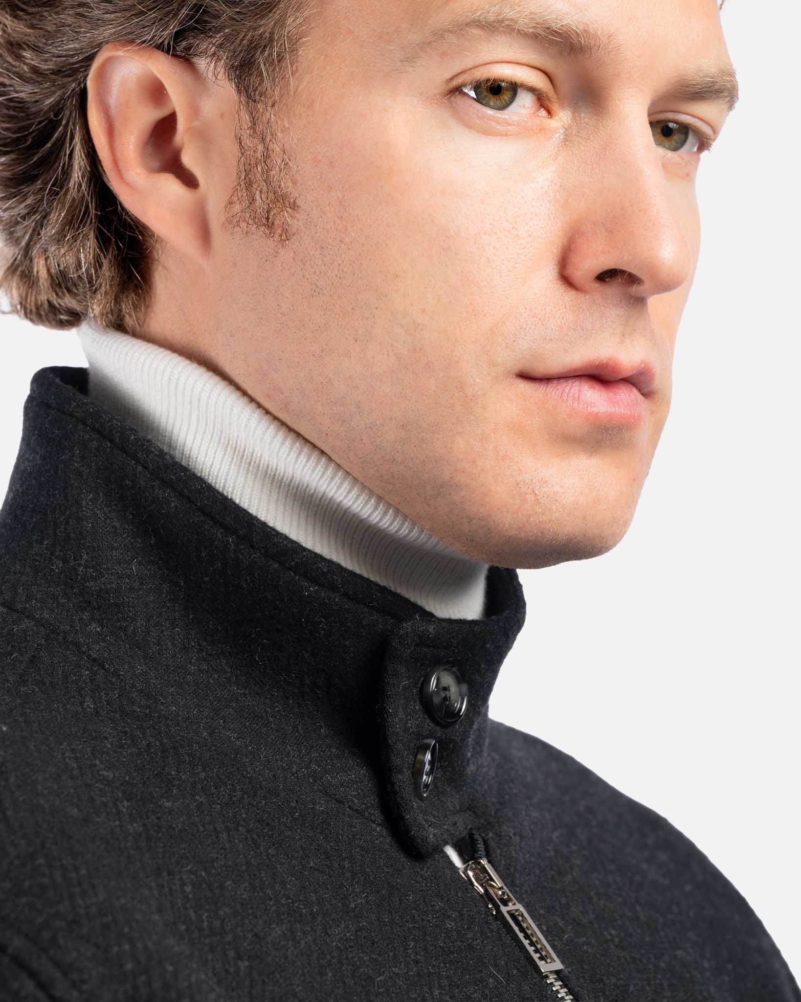 J.W.SAX MILANO Bomber in Lana Chevron