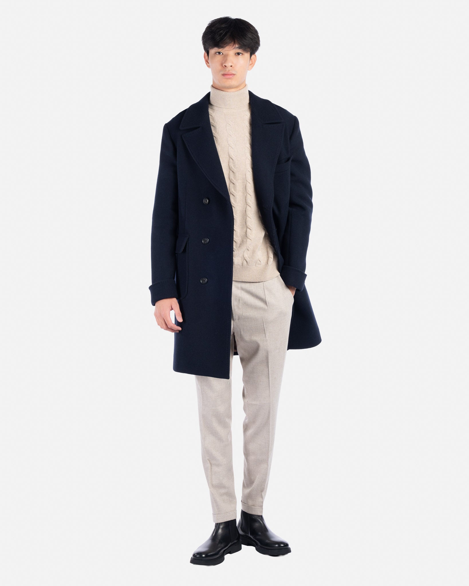 Cappotto Doppiopetto Blu