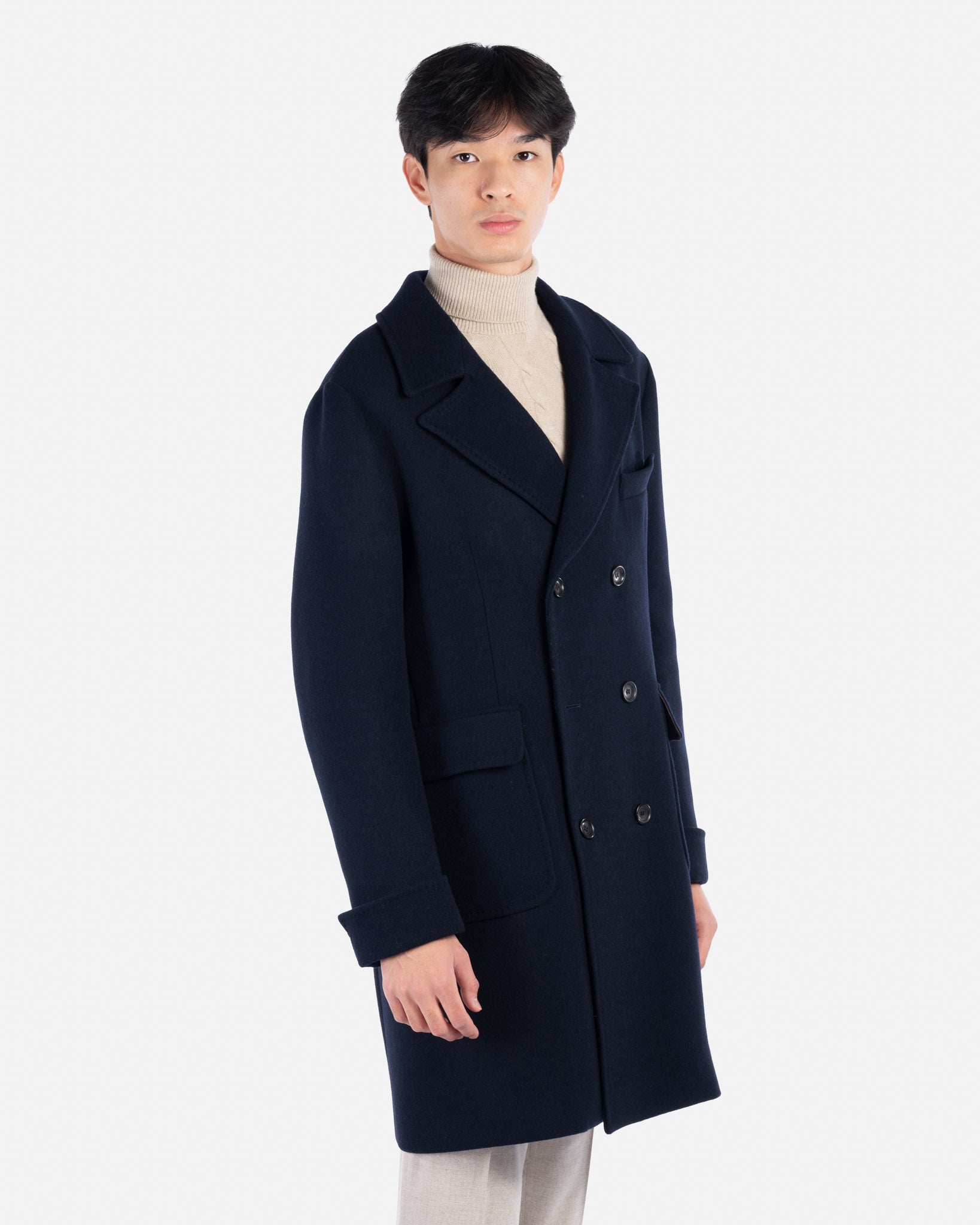 Cappotto Doppiopetto Blu